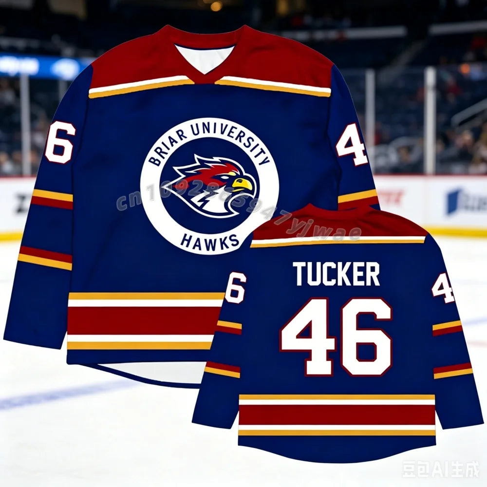 cosplay  Off Campus Briar University Jersey Graham 44 22 DI LAURENTIS 66 Tucker46 T-shirt  ice hockey Men Women cosplay t-shirt