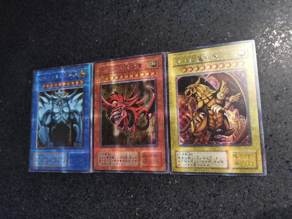 Anime ACG Card Yu-Gi-Oh Egyptian God Collectible Card Toys For Boys Game Battle Card Christmas Birthday Present