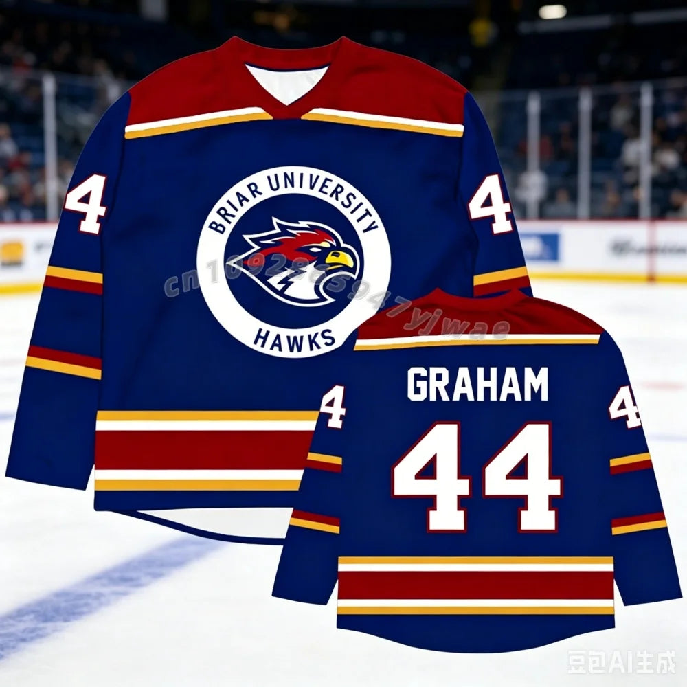 cosplay  Off Campus Briar University Jersey Graham 44 22 DI LAURENTIS 66 Tucker46 T-shirt  ice hockey Men Women cosplay t-shirt