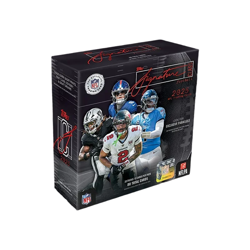 2025 Topps Signature Class NFL Football Card Mystery Box Genuine Trading Cards Game Toy Holiday Birthday Gifts for Man and Woman