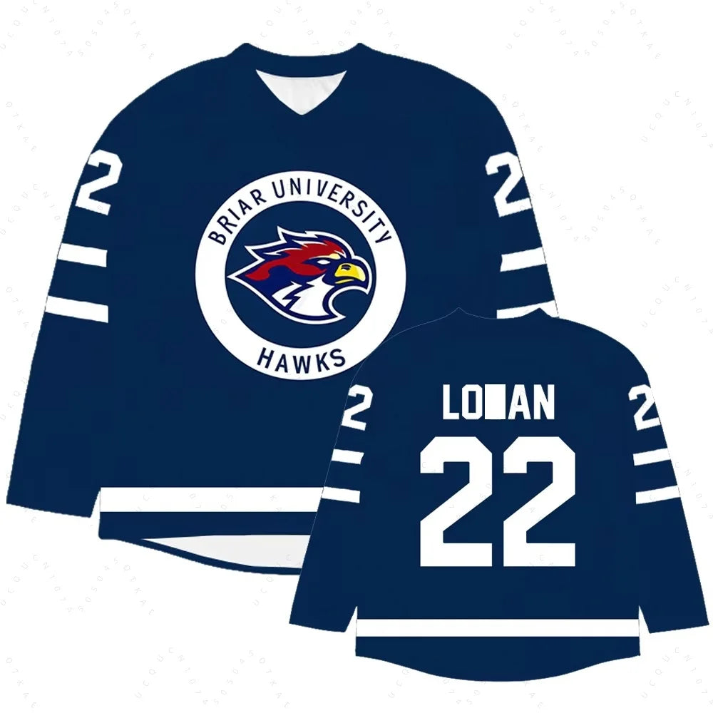Cosplay Off Campus Briar University Hockey Jersey Graham 44 22 DI LAURENTIS 66 Tucker46 T-shirts Design 3D Printing Merch Unisex