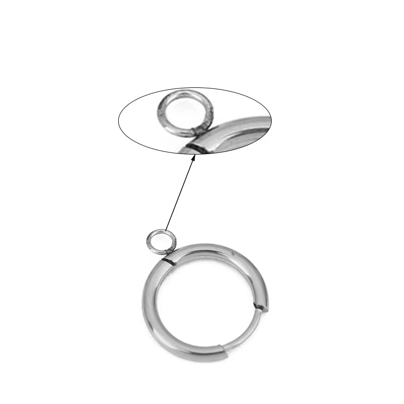 10pcs PVD Never Fade Earrings Hooks Making 16mm Hypoallergenic Stainless Steel Earring Clasps Wire For Jewelry Findings Supplies