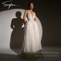 Luxury Backless Wedding Dresses Halter Neck Sleeveless Bridal Gowns Floor Length Full Lace Royal Custom Occasion Bride Dress