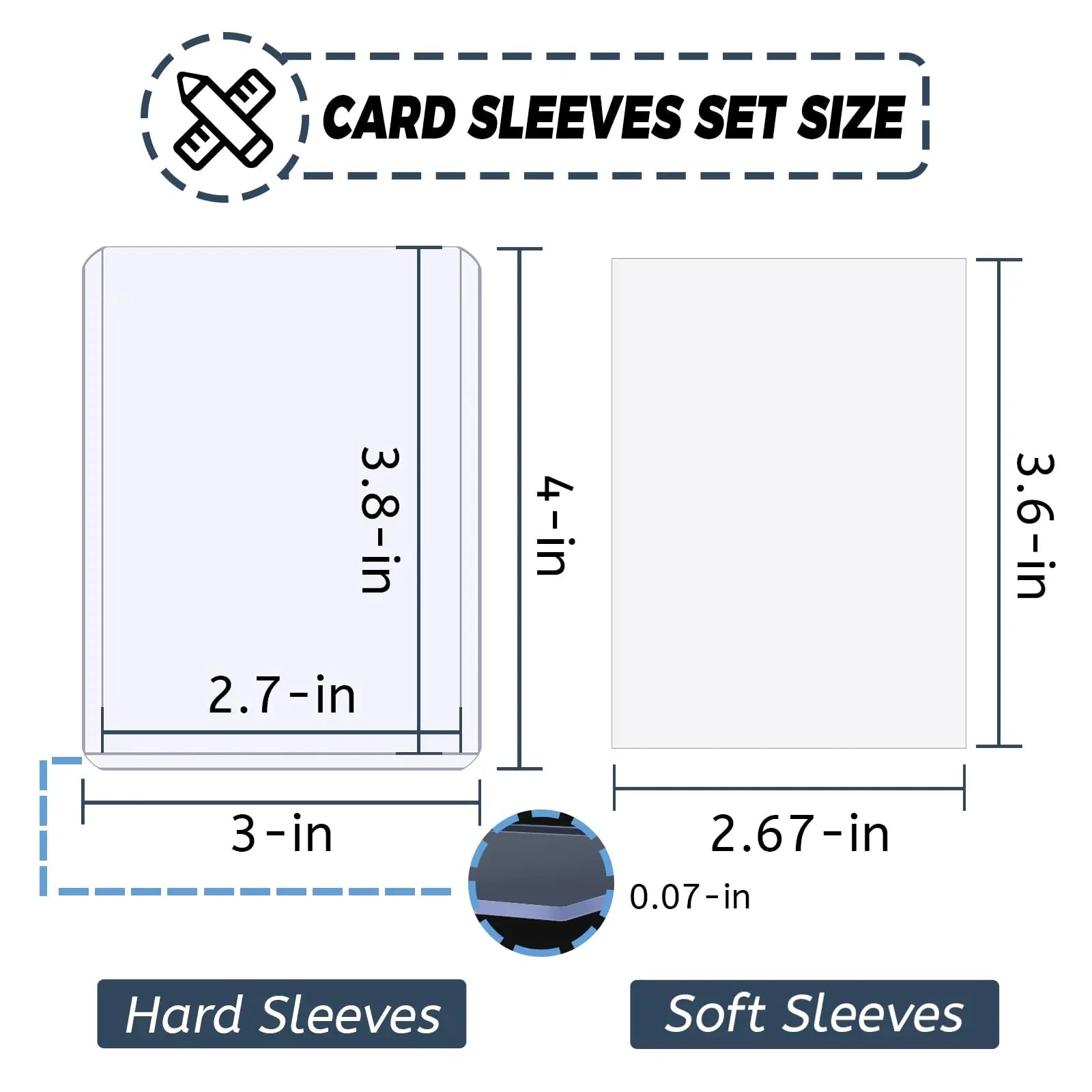 100-600pcs Card Sleeves Hard Soft Card Holder Covered With Protective Filmclear Trading Protectors For Pokmone Football Gamecard