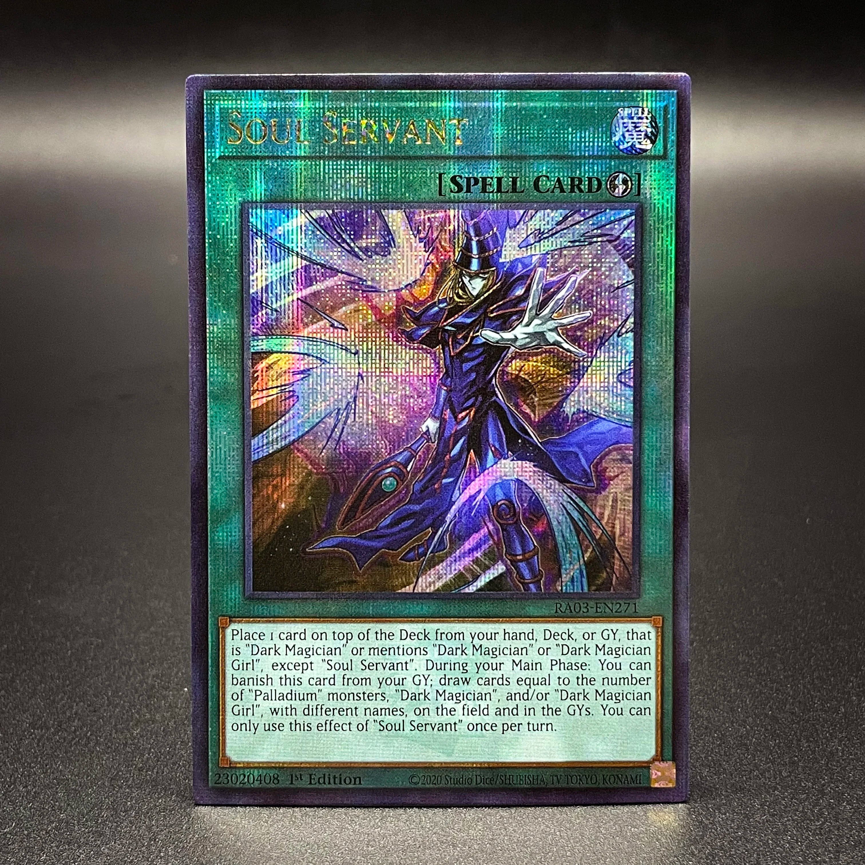 Yu-Gi-Oh! Card Dark Magician Of Chaos Platinum Secret Rare - RA03-EN134 ENVOY OF THE BEGINNING PRIMITE DRAGON TCG QCSCR Card