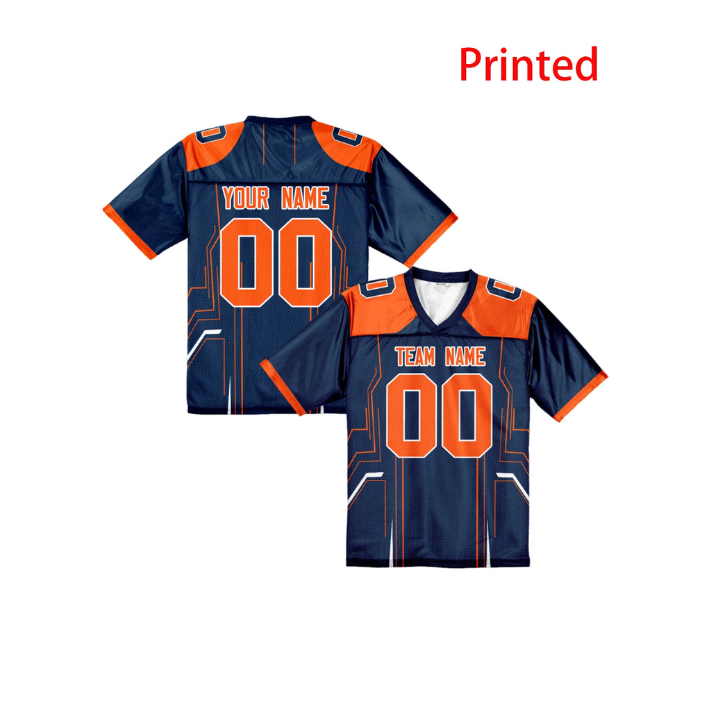 Custom Football Jersey Personalized Team Name Number Game Day American Football Shirt for Men Women Youth Kids