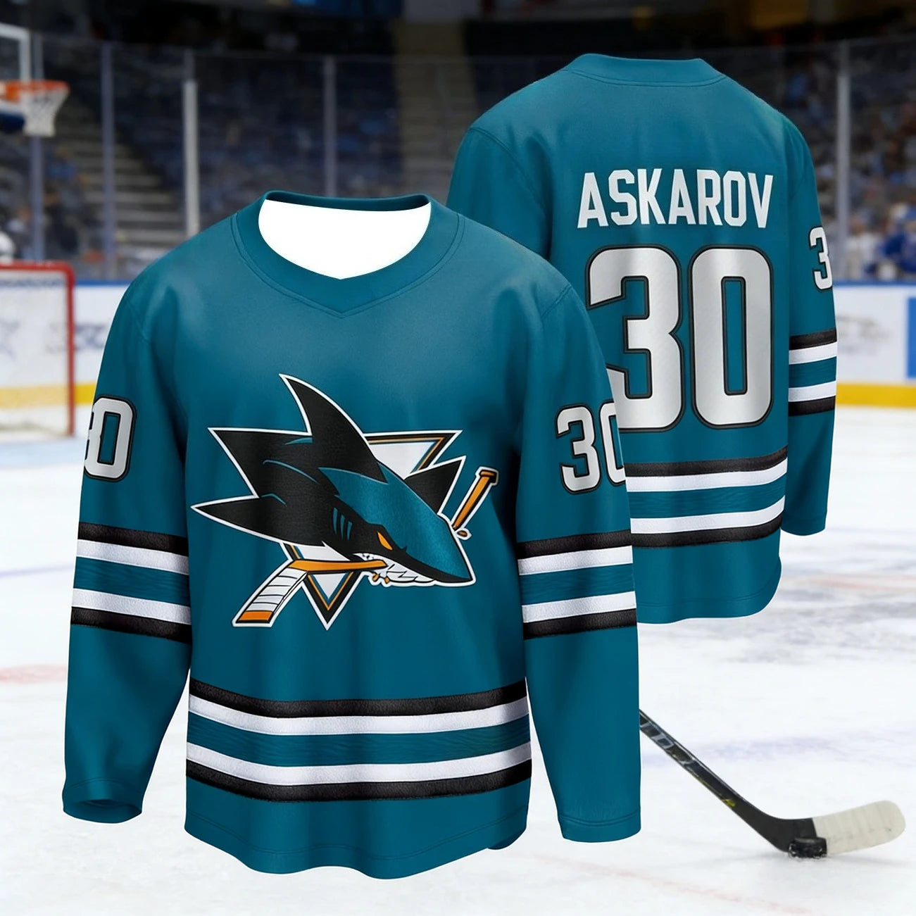 Men's Best-Selling Ice Hockey Training Shirt with 3D Print of Shark Logo, Breathable and Drying Long-Sleeved for Matches Kids
