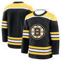 Hockey Jersey - Black with Yellow/White Accents Classic "B" Logo Iconic Striped Design Athletic Jersey 3d HD Prints