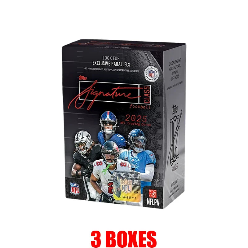 2025 Topps Signature Class NFL Football Card Mystery Box Genuine Trading Cards Game Toy Holiday Birthday Gifts for Man and Woman