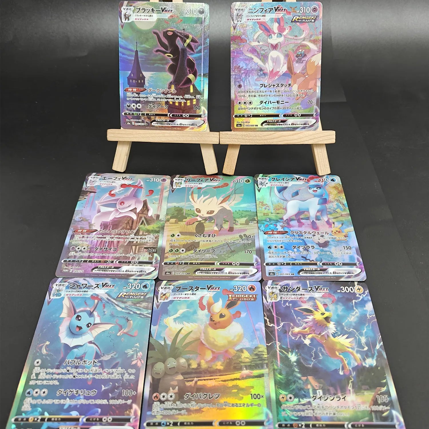 DIY Ptcg Japanese Umbreon Sylveon Leafeon Espeon Vaporeon Vmax Eevee Heroes S6a 095/069 093/069 089/069 Trading Card Game