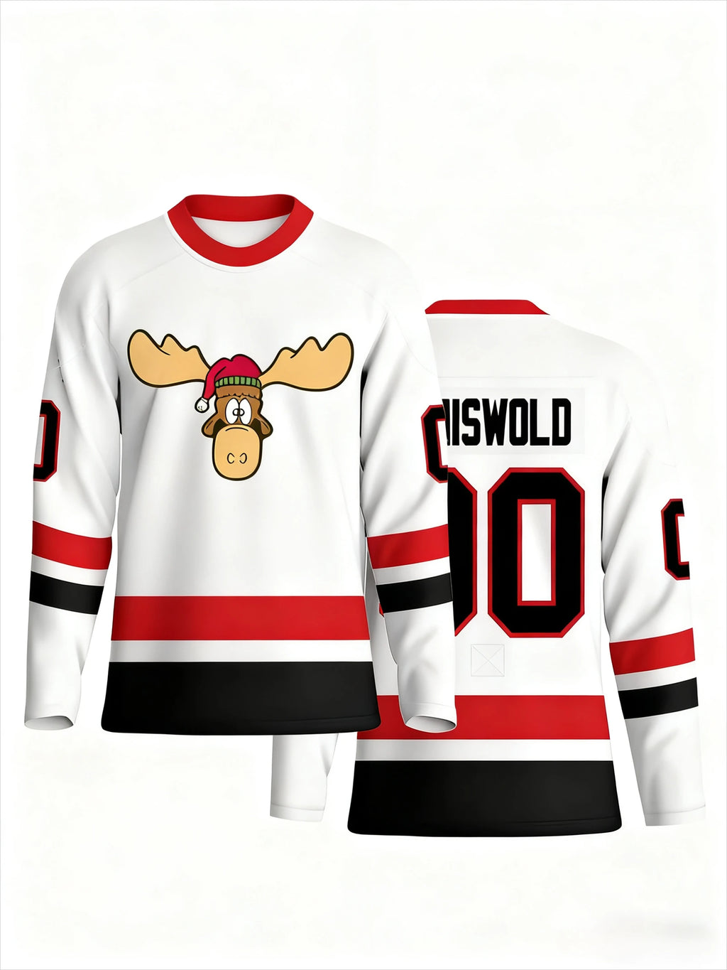 "Youngblood 10" Hockey Jersey - Red & White with "M" & Horse Logo Stylish Athletic Fan Jersey