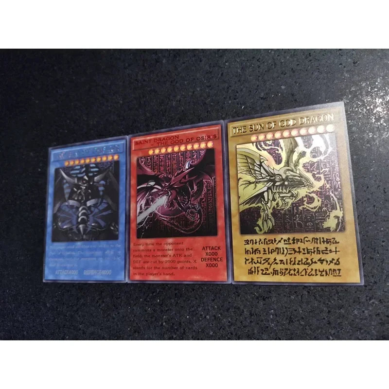 Anime ACG Card Yu-Gi-Oh Egyptian God Collectible Card Toys For Boys Game Battle Card Christmas Birthday Present