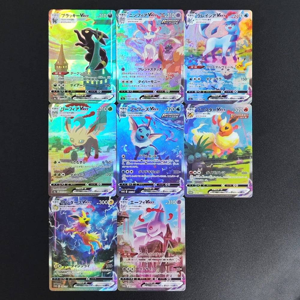 DIY Ptcg Japanese Umbreon Sylveon Leafeon Espeon Vaporeon Vmax Eevee Heroes S6a 095/069 093/069 089/069 Trading Card Game