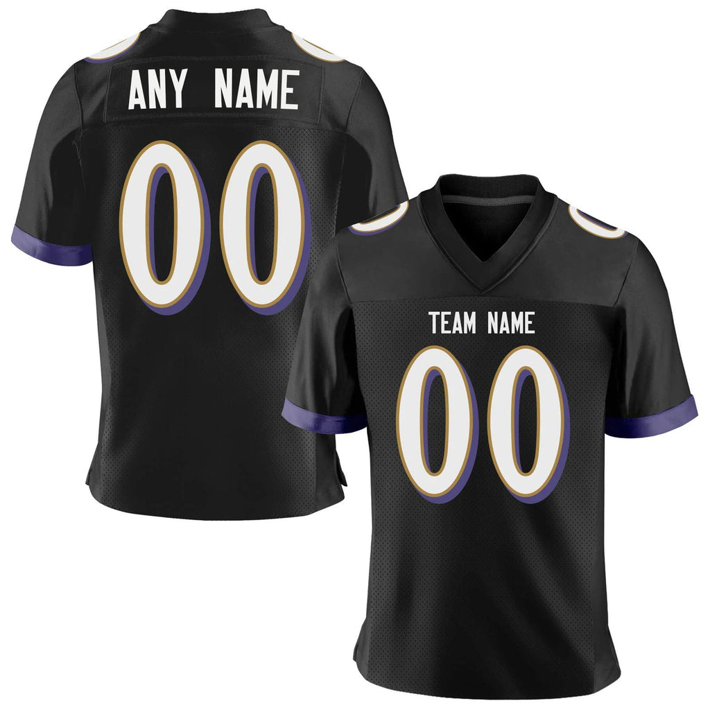 Custom American Football Jersey, Purple Football Shirt for Men Women Youth Kids, Personalized Print Team Name Number Fans Gift