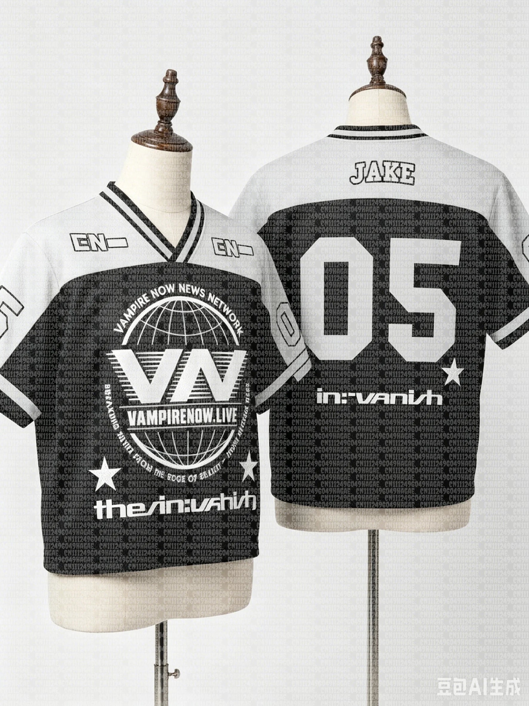 2026 Summer American Football Jersey Black White Y2K Streetwear Tee Personalized Name Number for ENHYPEN Fans Sport Shirt Kids