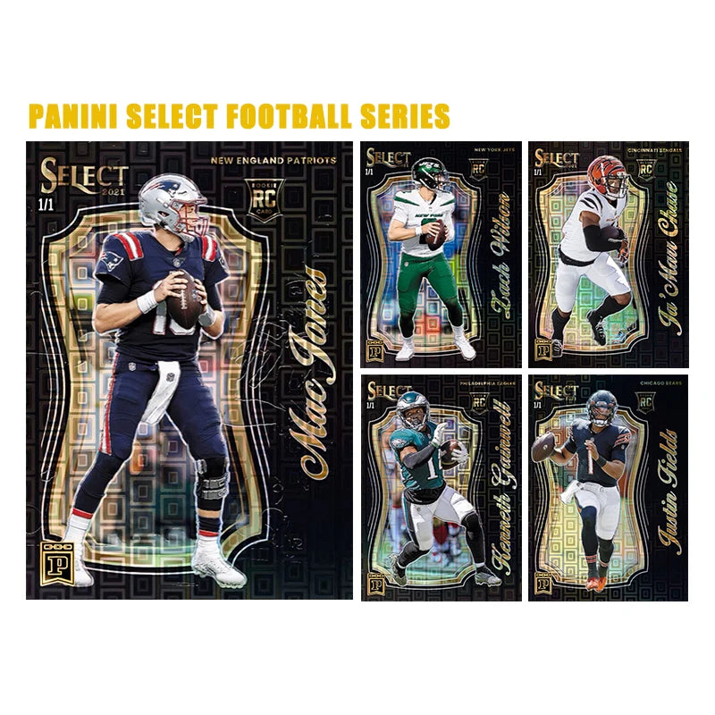 NFL PANINI Select Football Series Ja'marr Chase Justin Fields Mac Jones Homemade Diy Collection Card Toys Gift