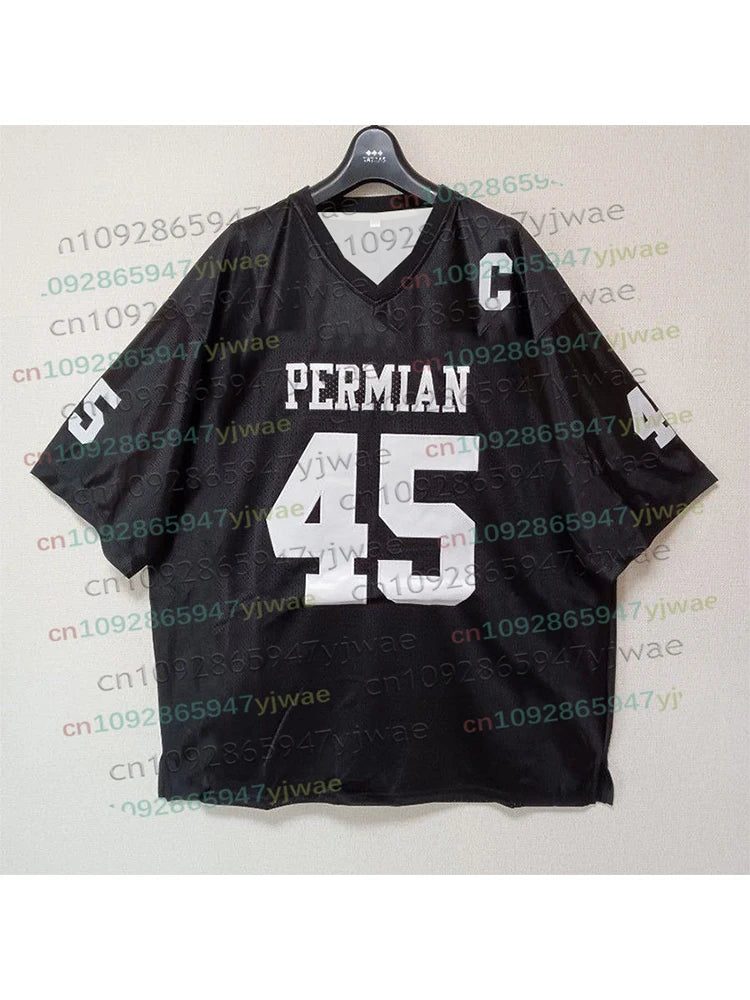 Permian 45 American Football Sport Jersey Shirt Summer Outdoor Sportswear Loose Clothes High Quality Women Men Beach Tshirt