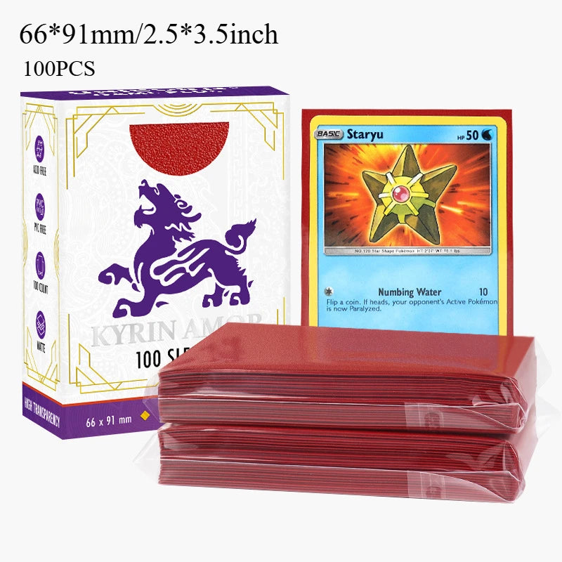 Standard Size Card Sleeves Premium Perfect Exact Fit Inner Card Sleeves with Pokemon Cards for TCG MTG Sports Cards ﻿
