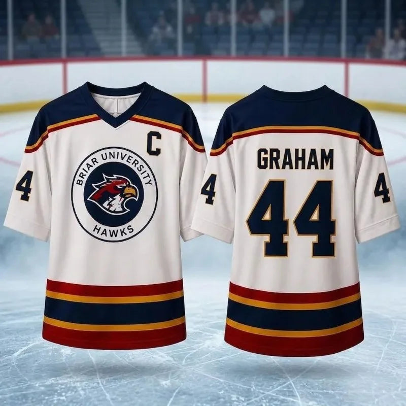 Briar University hockey jersey Graham 44 22 DI LAURENTIS 66 Tucker 46 breathable quick drying parent-child T-shirt short sleeved