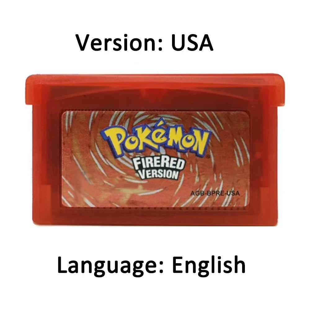 Pokémon-Game Card English Language Emerald Sapphire Series GB NDSL GBC GBA GBM SP Ruby Firered Video Cartridge Console Game Card