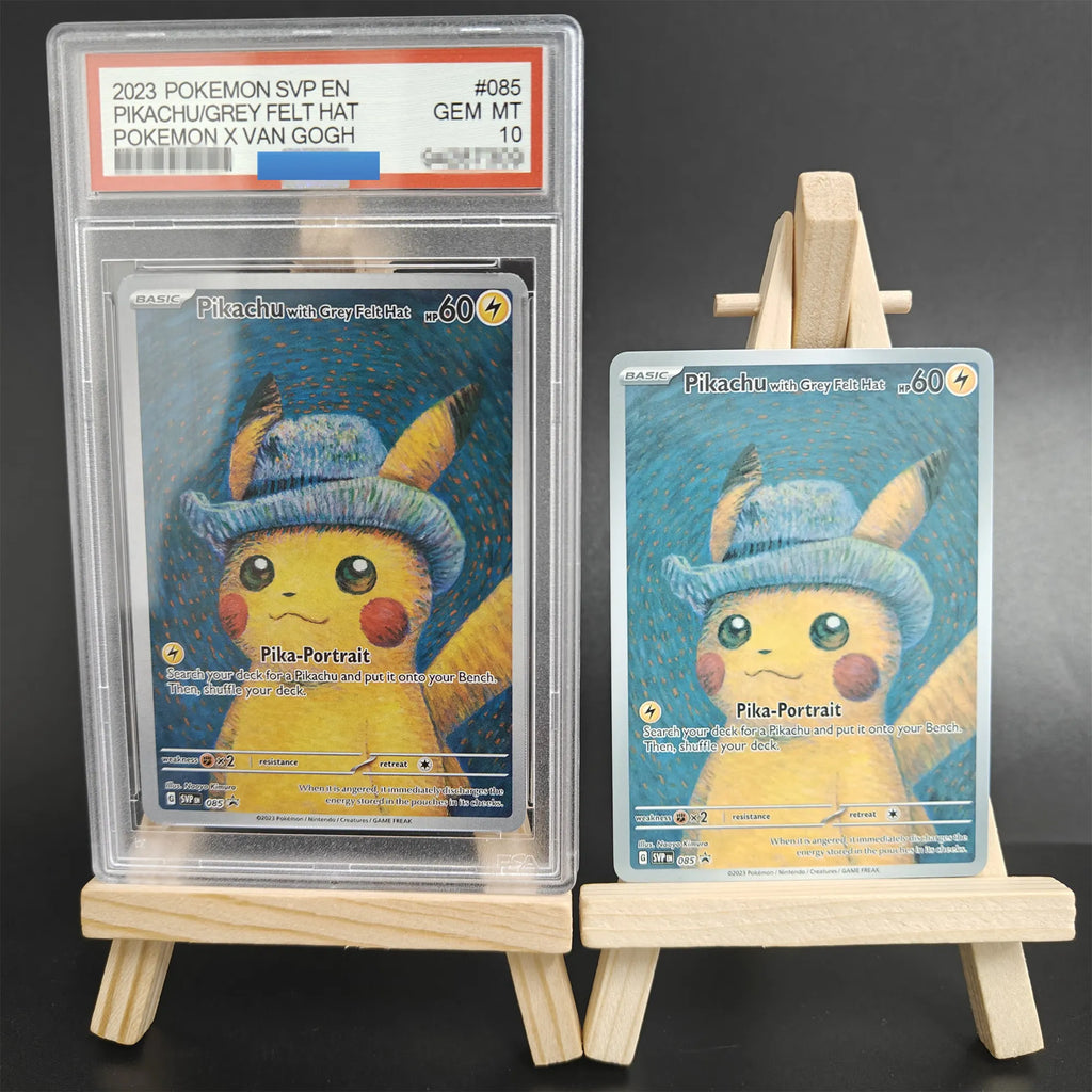Proxy 2023 PTCG  POKEMON X VAN GOGH PIKACHU WITH GREY FELT HAT #085 SVP Authentication Grade 10 Card Toy