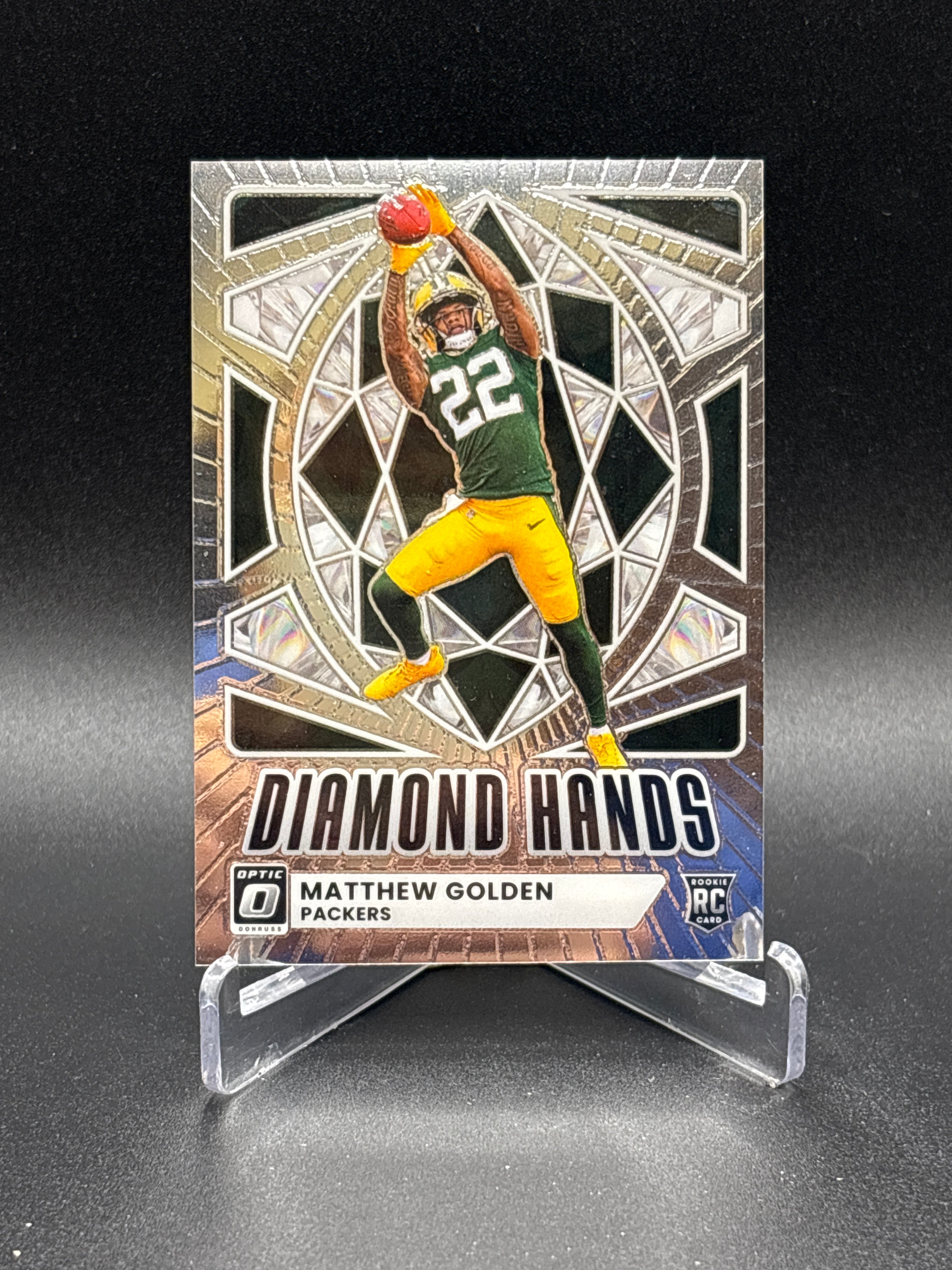 2025 Donruss Optic Matthew Golden #3 Diamond Hands RC Rookie Packers