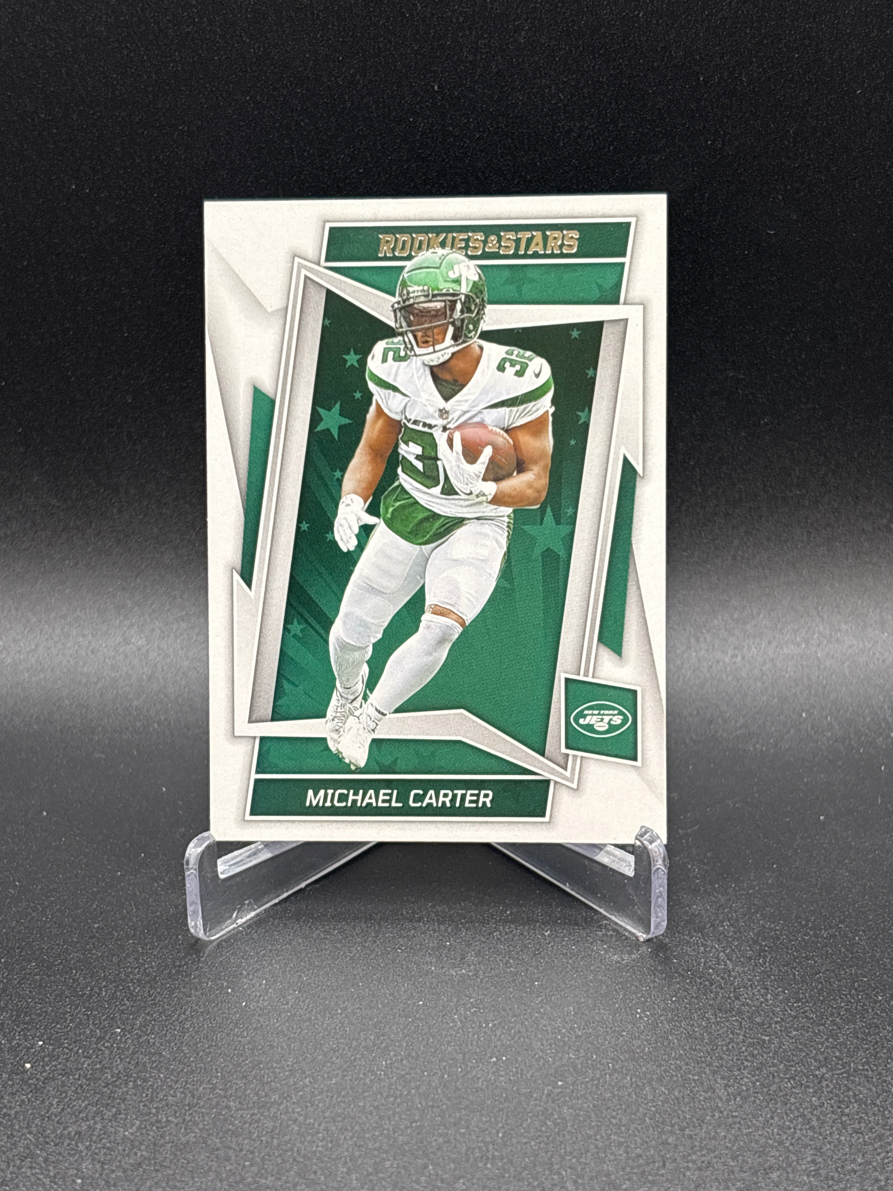 MICHAEL CARTER 2022 Rookies and Stars GREEN #76 NEW YORK JETS