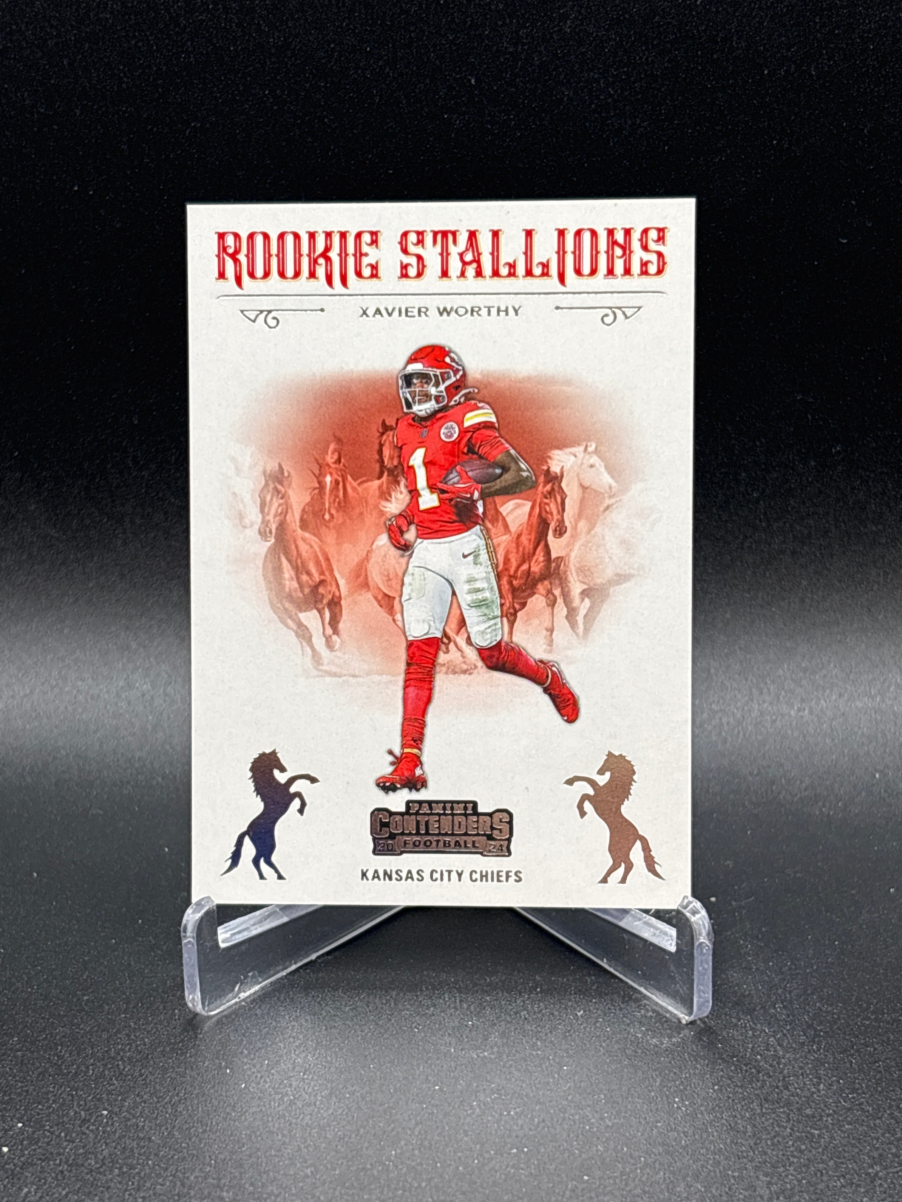 Panini Contenders 2024 Rookie Stallions Xavier Worthy Chiefs #7 RC Insert