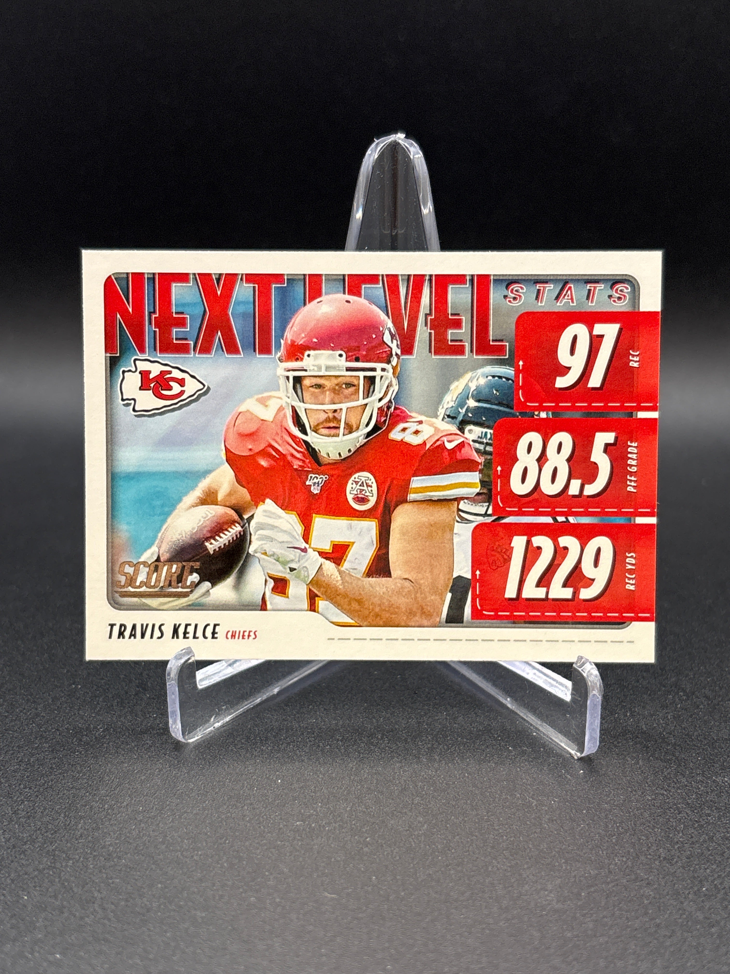 2020 Score #NLS-TK Travis Kelce Next Level Stats Kansas City Chiefs Insert