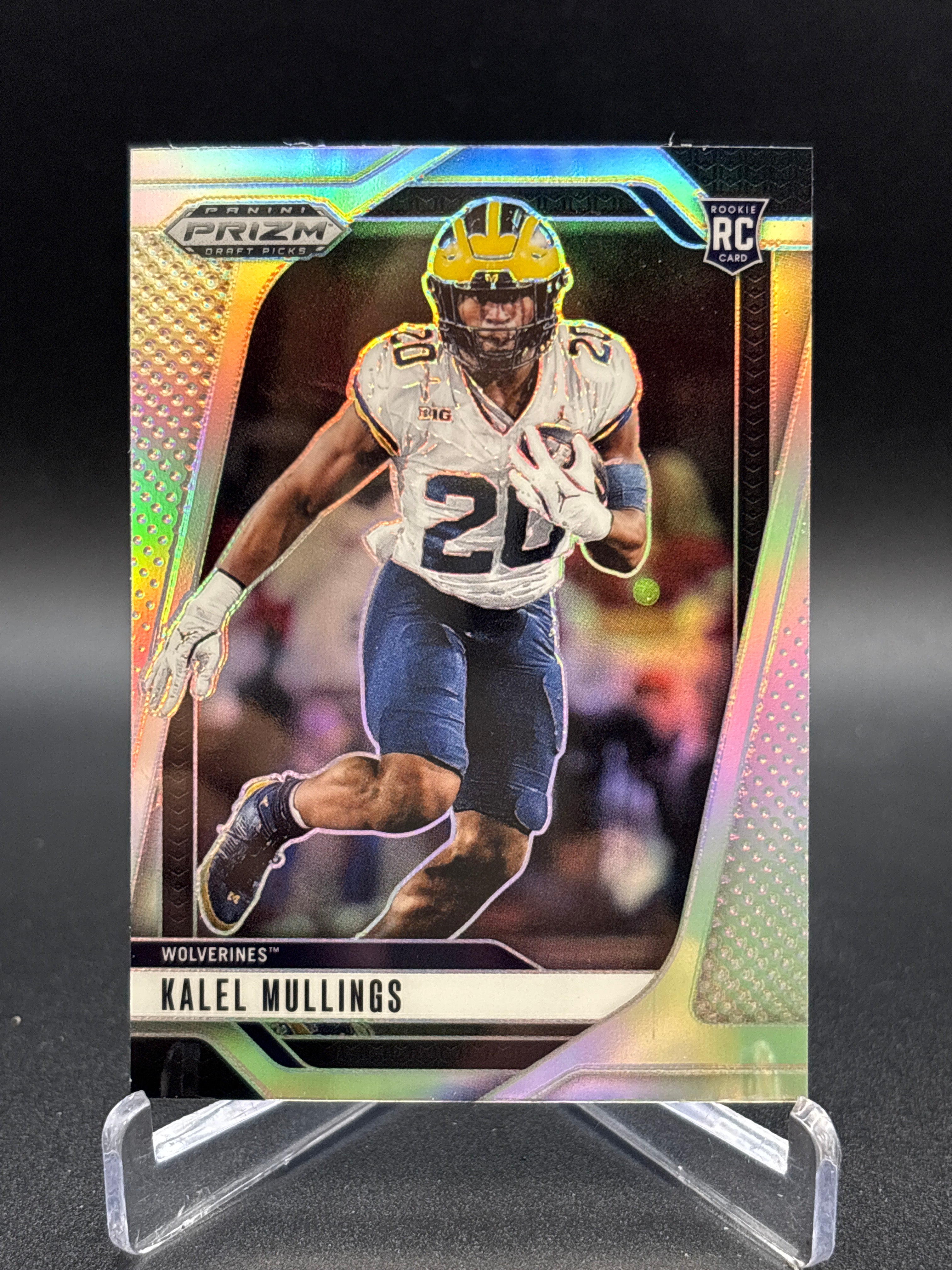 2025 Panini Prizm Draft Picks Kalel Mullings Silver Prizm RC #64 Michigan