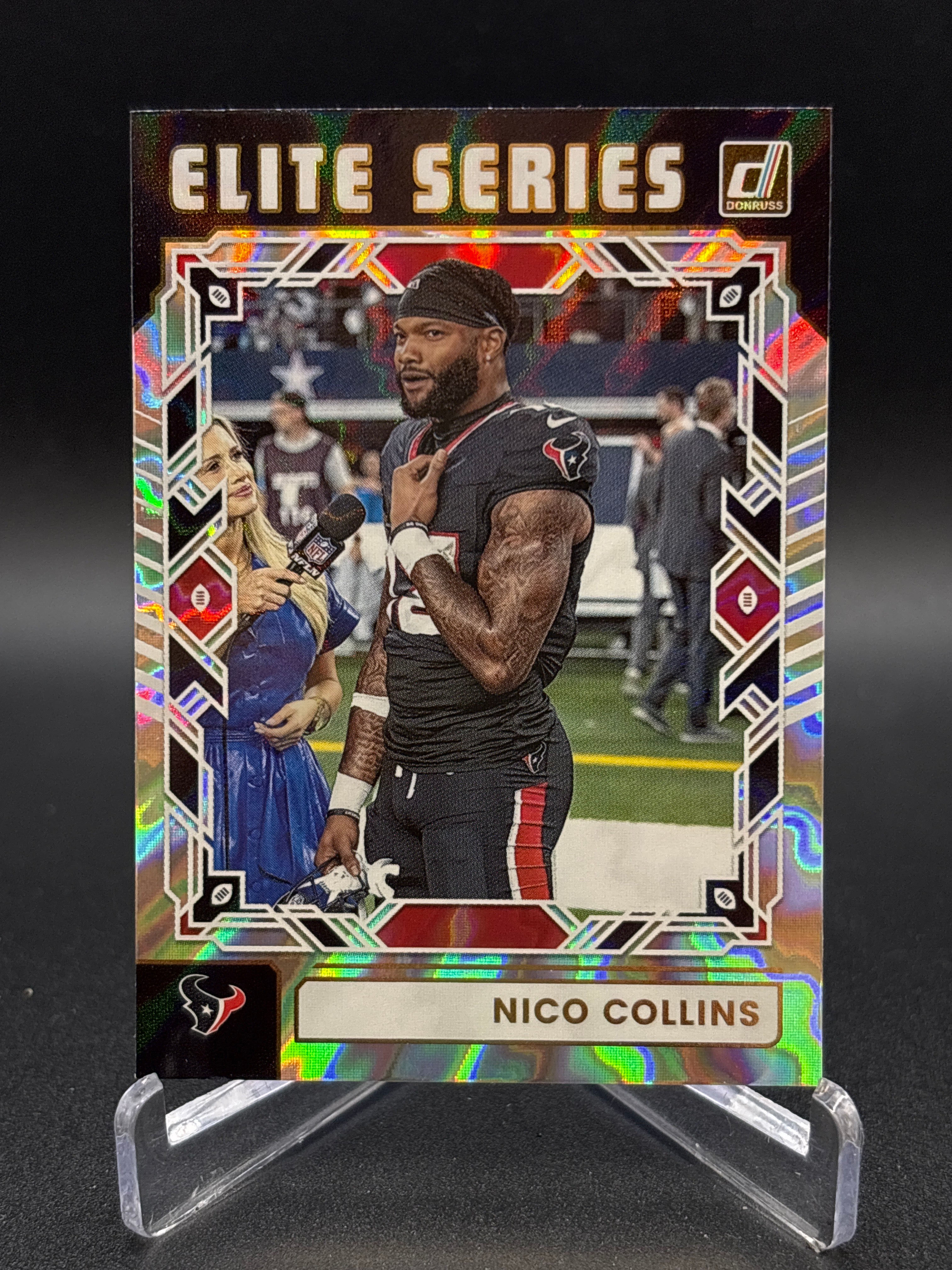 Nico Collins 2025 Panini Donruss #TES-NCO Elite Series Foil - Houston Texans