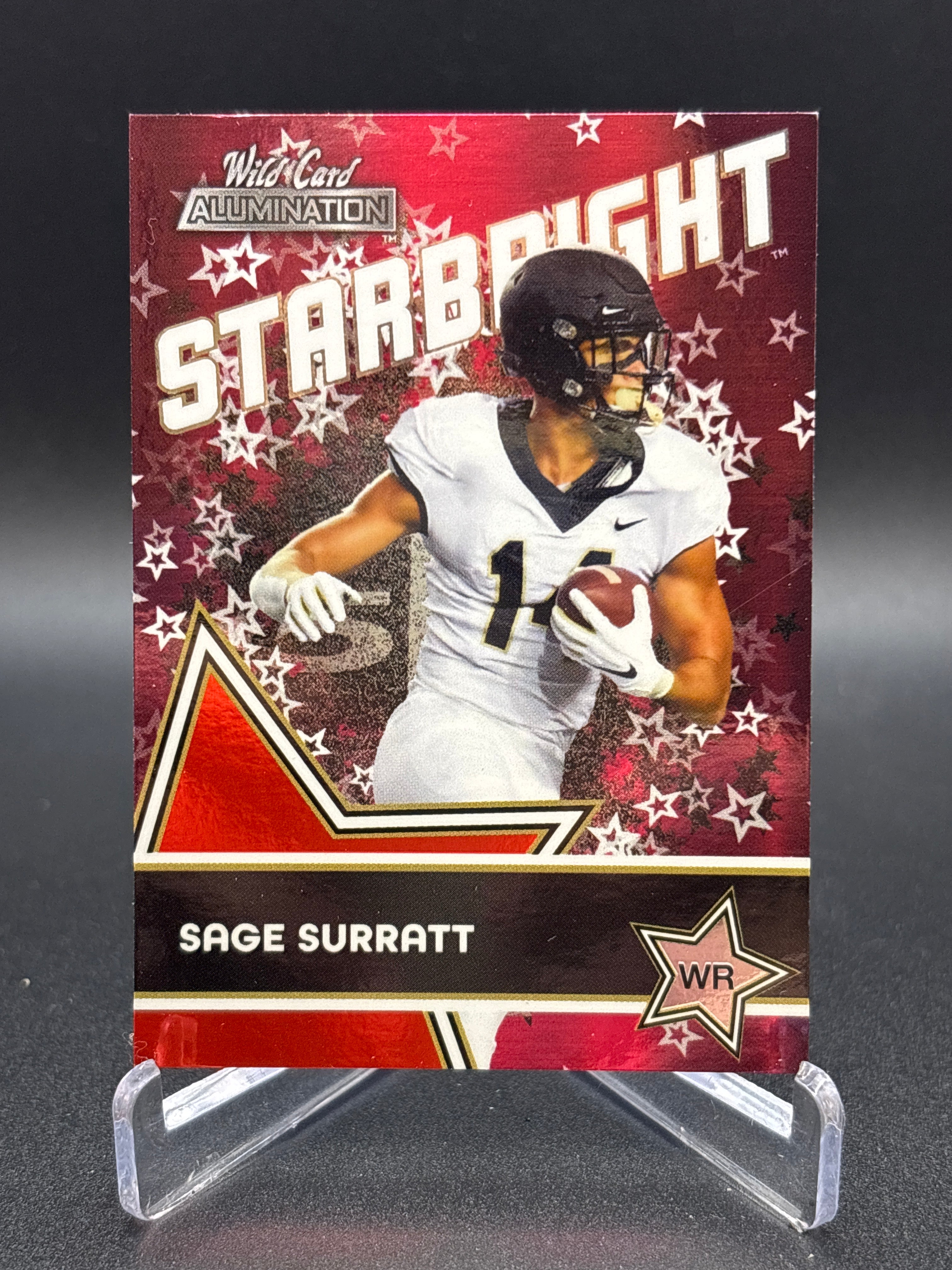 2021 Wild Card Alumination Starbright Red #SB-21 Sage Surratt Wake Forest