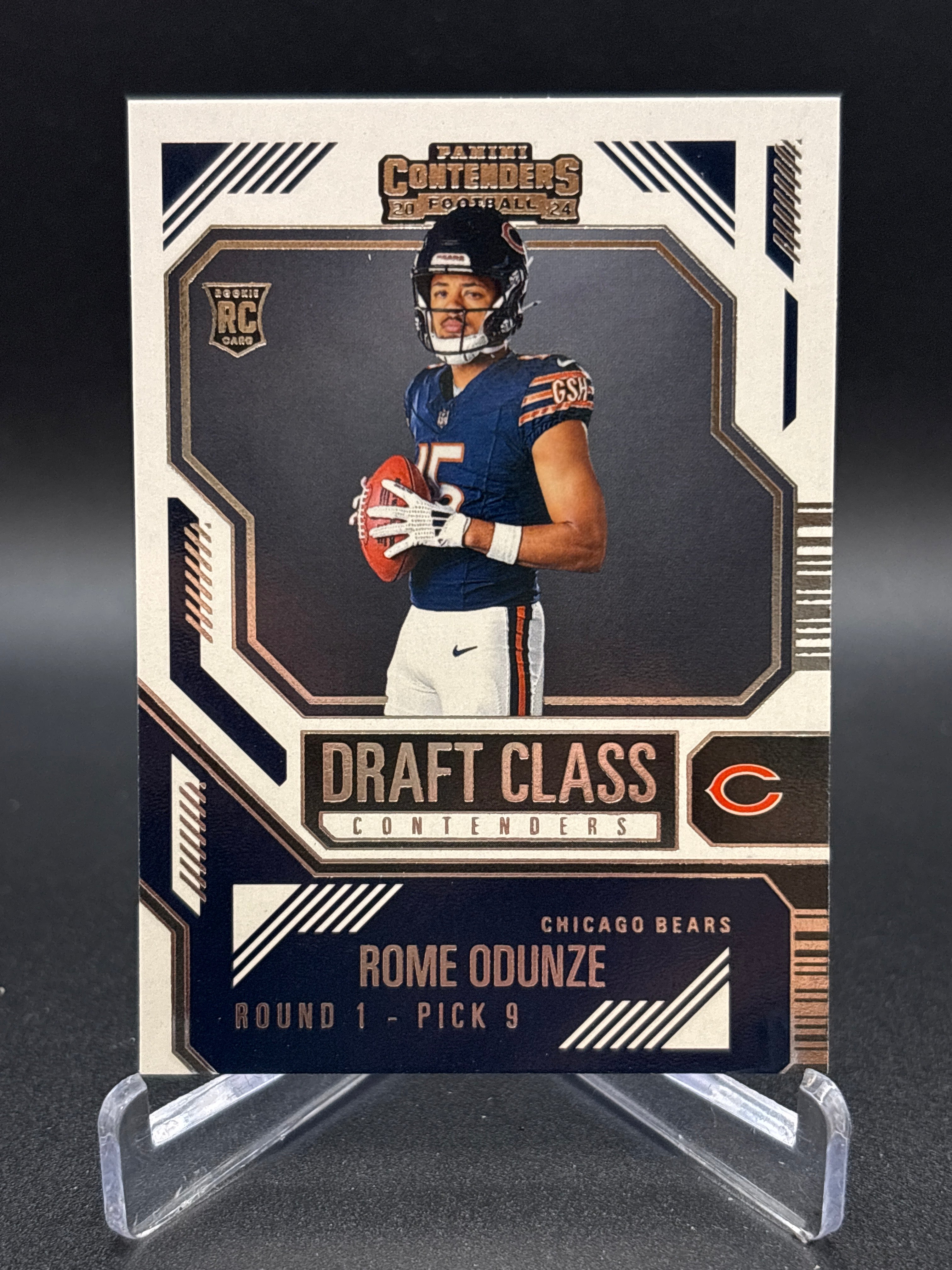 Rome Odunze 2024 Panini Contenders #13 Draft Class Rookie Chicago Bears