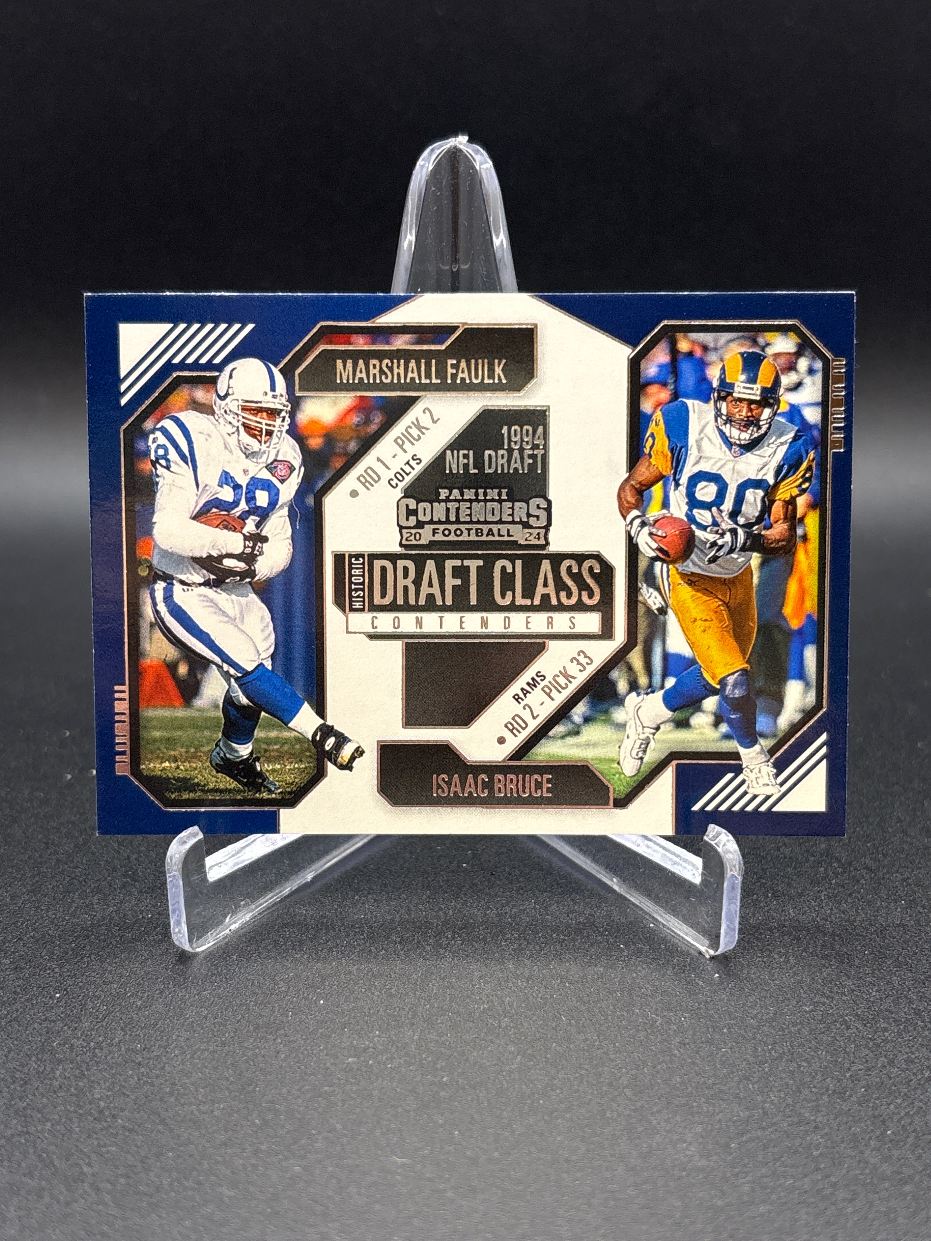 2024 Panini Contenders - Marshall Faulk, Isaac Bruce Historic Draft Class #14