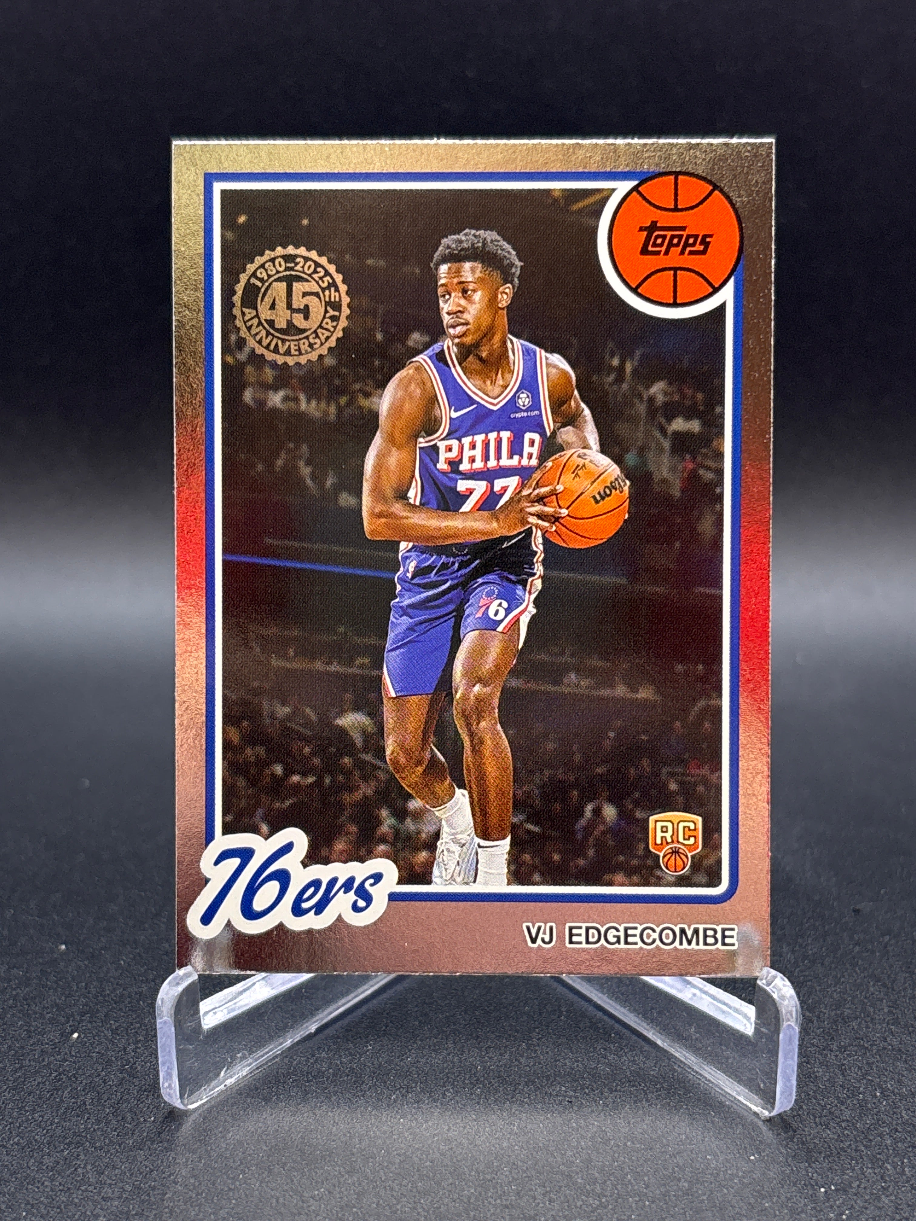 2025-26 Topps Flagship VJ Edgecombe 45th Anniversary RC - 76ers
