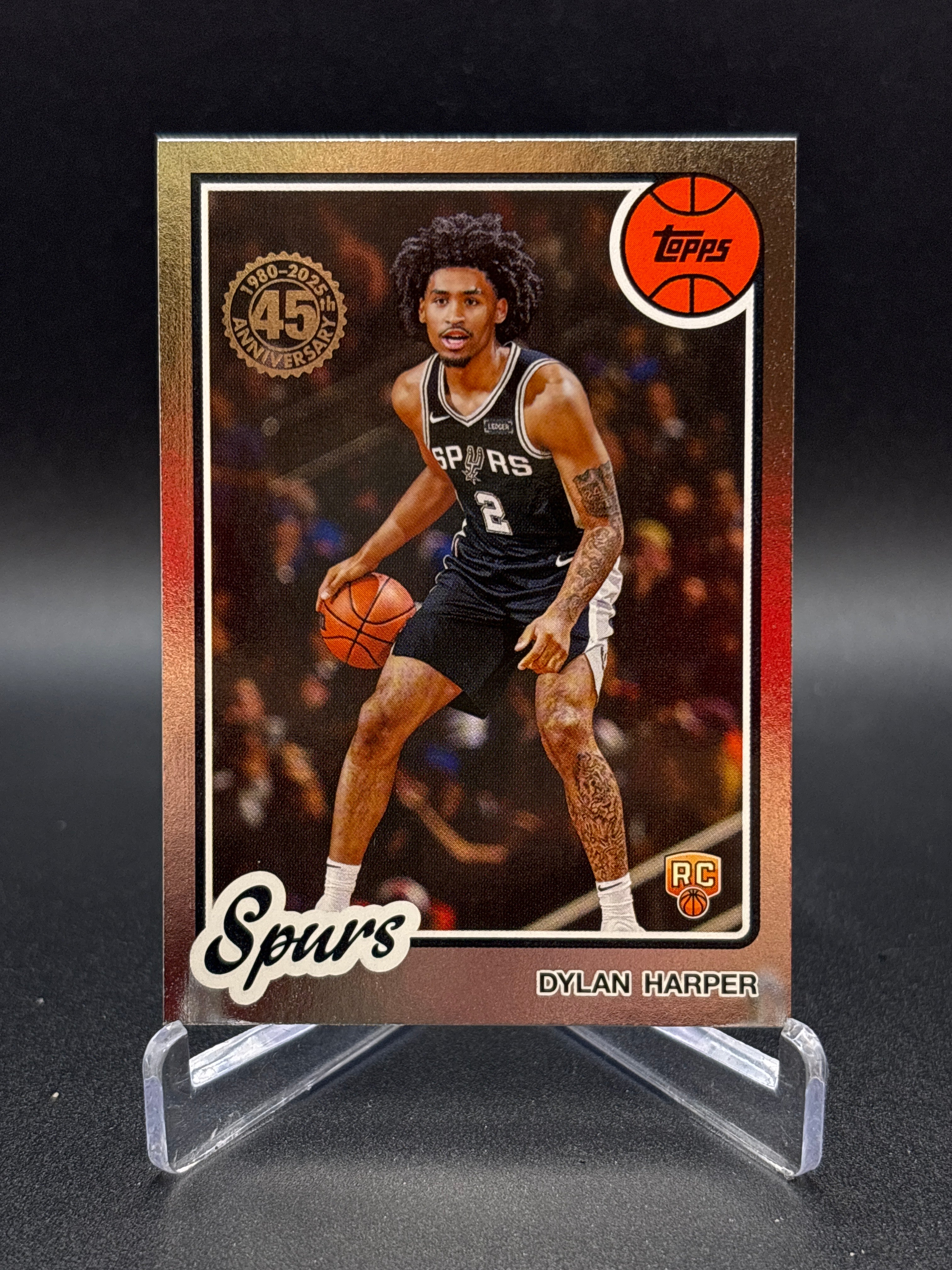 2025-26 Topps Flagship #80BK-52 - Dylan Harper RC - 45th Anniversary - Spurs