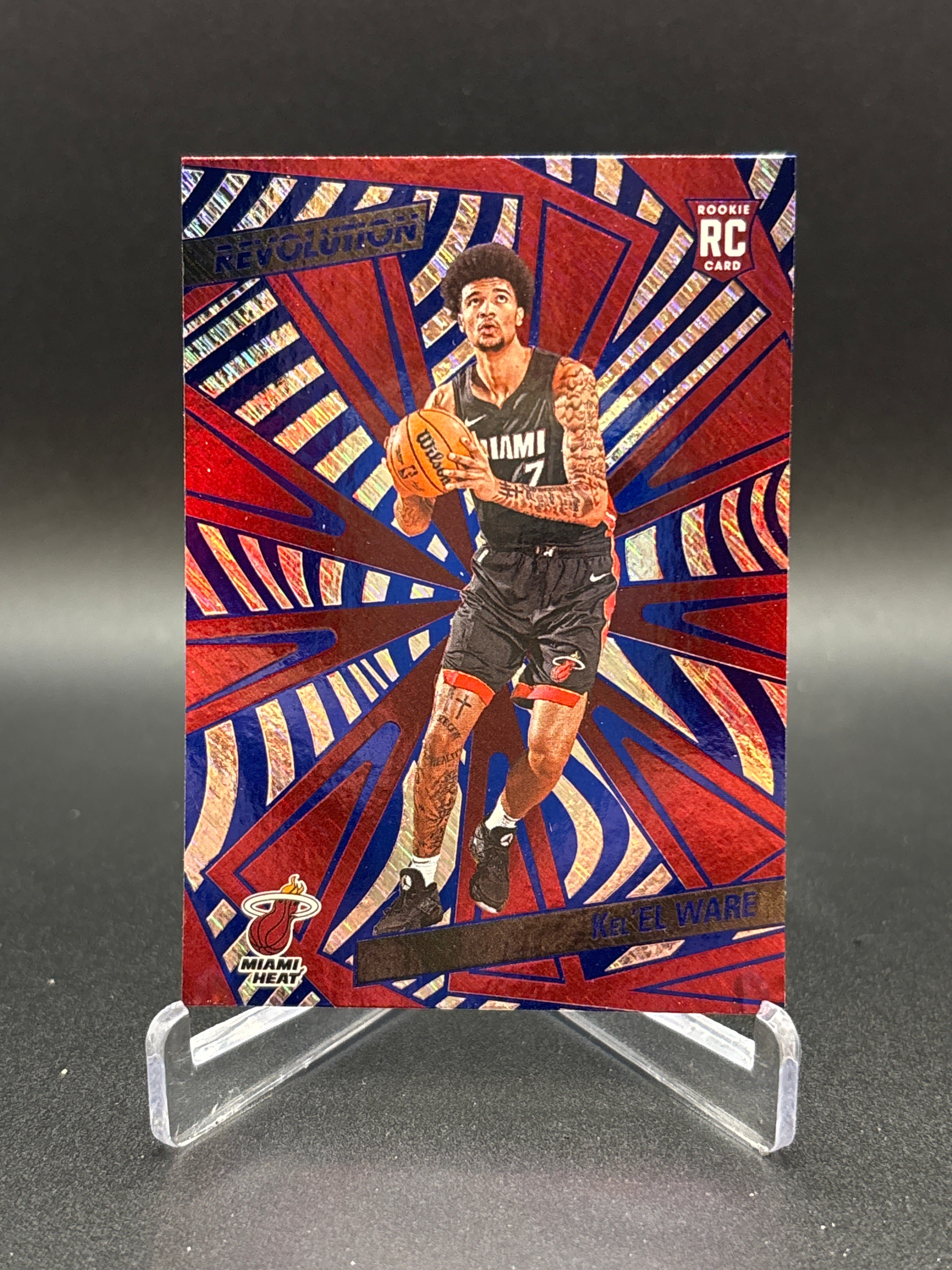 Ke'el Ware 2024-25 Panini Revolution Basketball - #102 - Astro - Heat Rookie RC