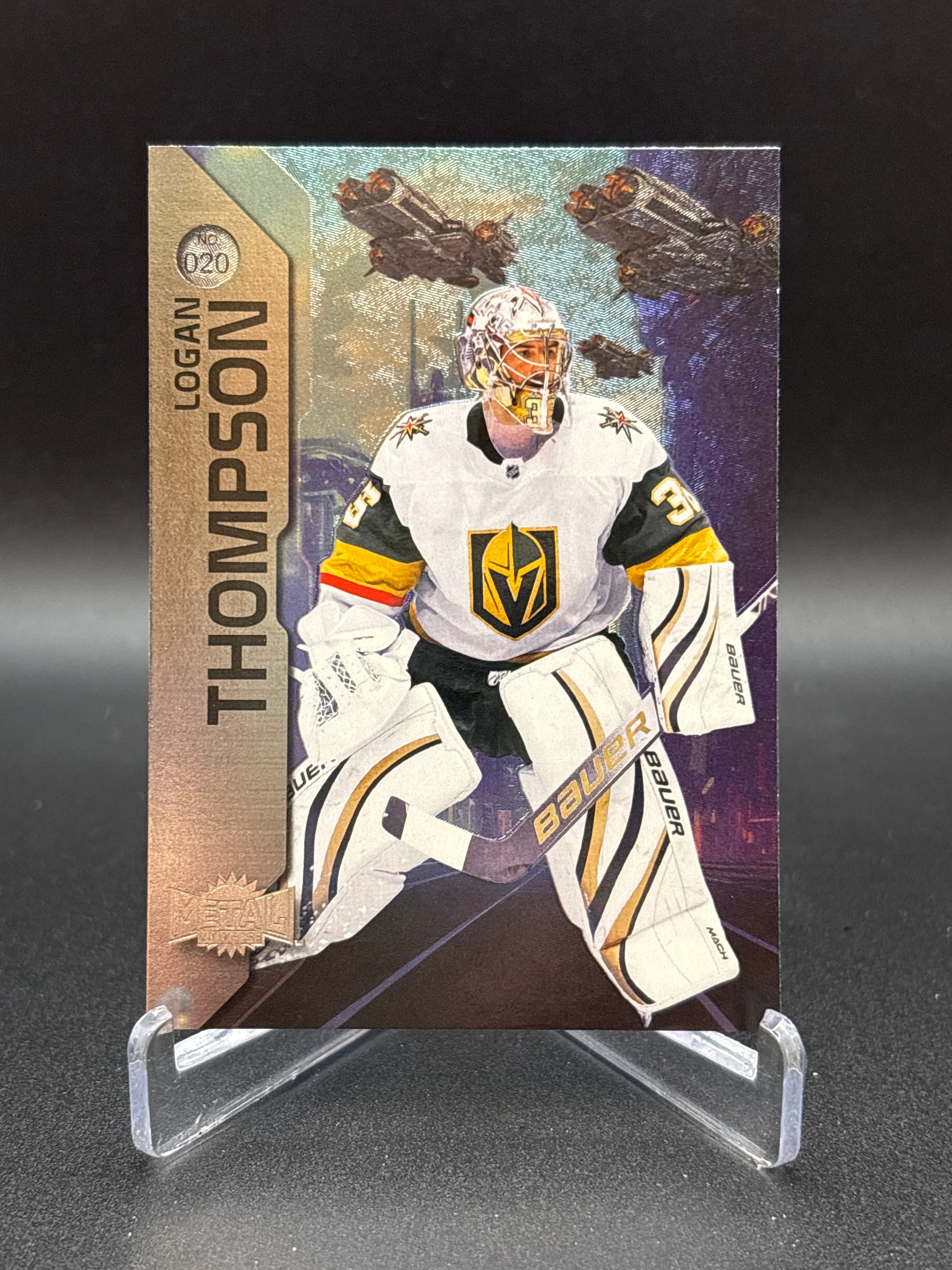 2023-24 Skybox Metal Universe Logan Thompson #20 Golden Knights to WSH Capitals