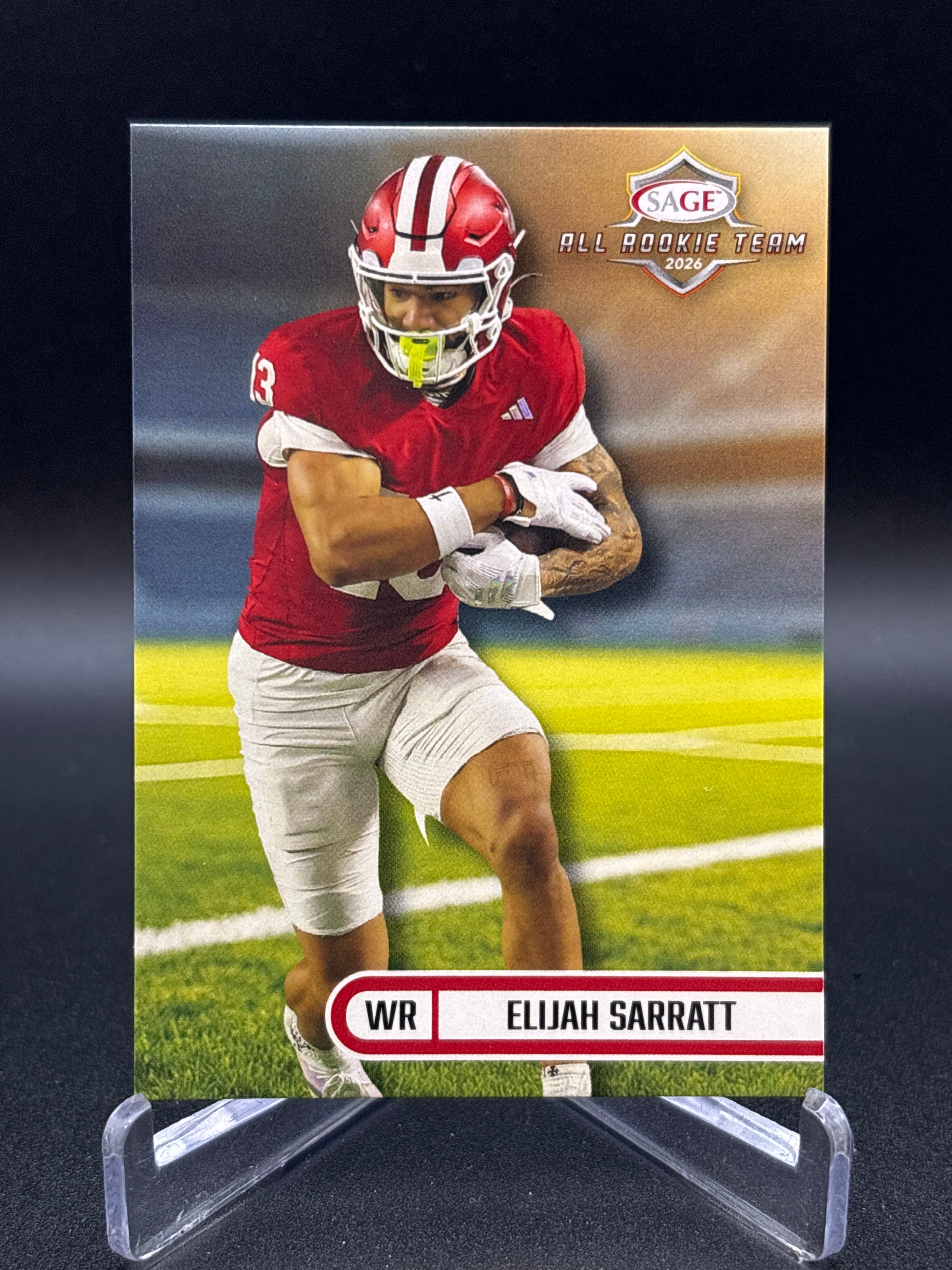 SAGE All Rookie Team Elijah Sarratt #130 Indiana Hoosiers Football Card 2026
