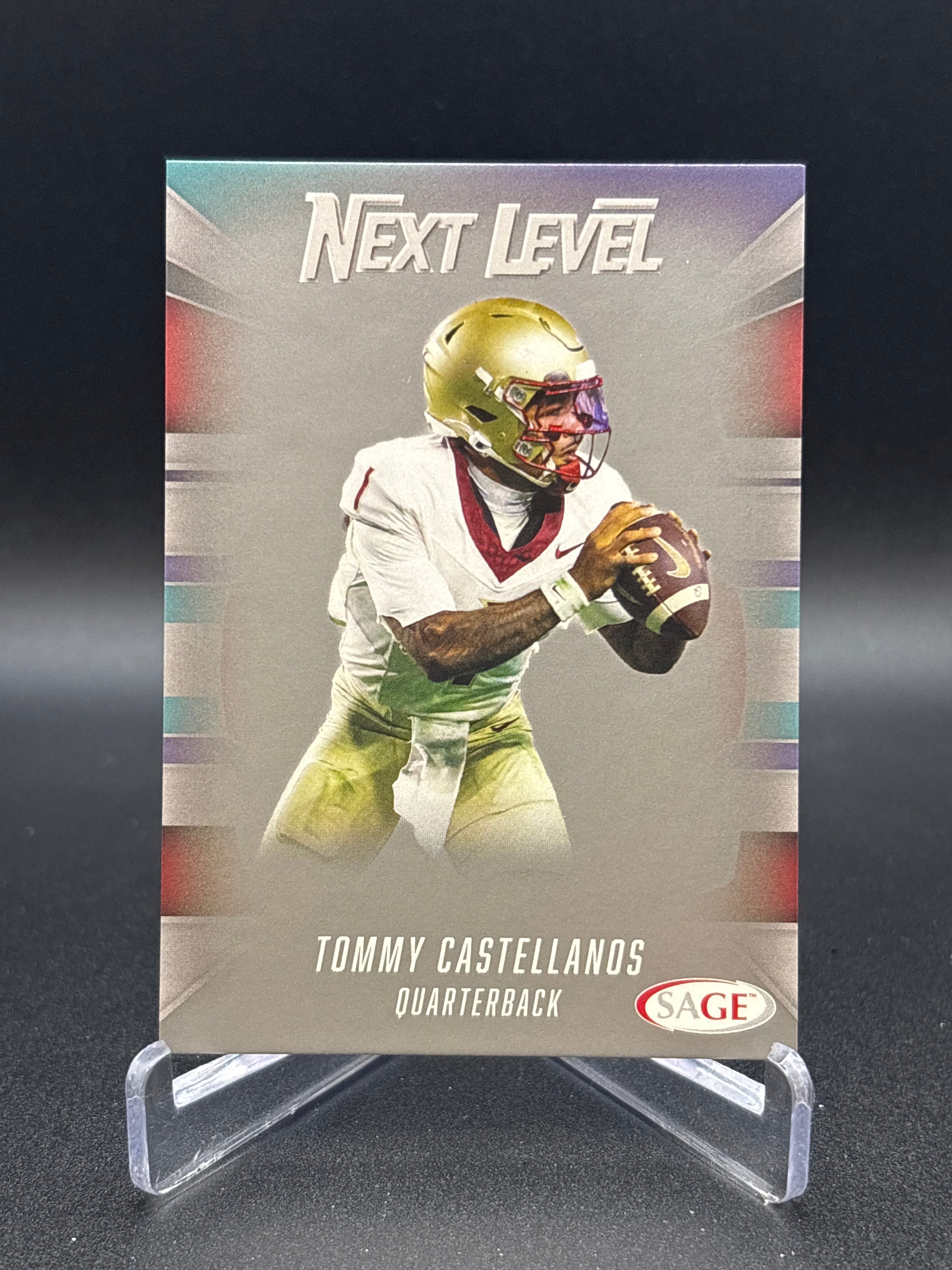 SAGE Next Level Tommy Castellanos Football Sports Trading Card Insert
