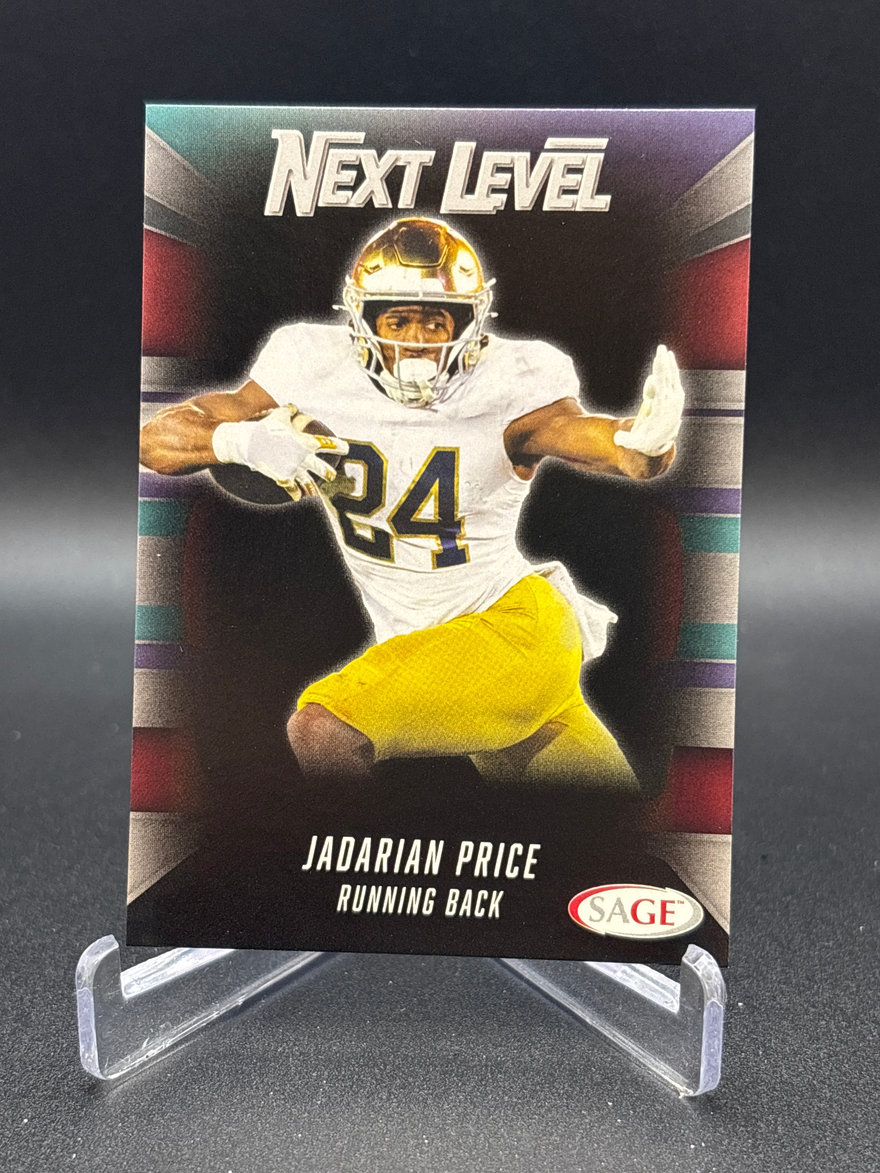 Jadarian Price Blue Next Level #109 2026 Sage High Series Notre Dame RC