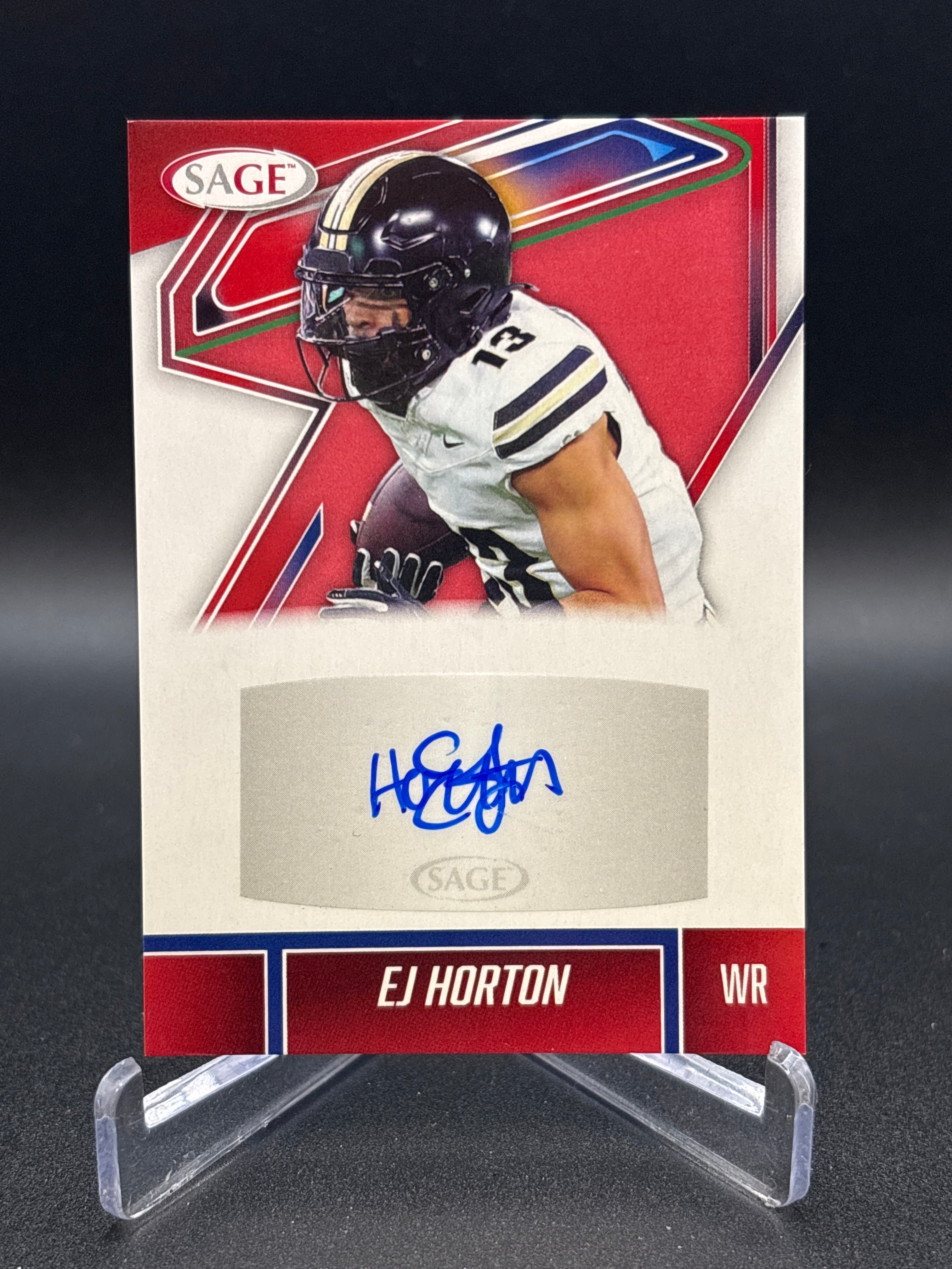 EJ Horton 2025 Sage Autograph Red Parallel