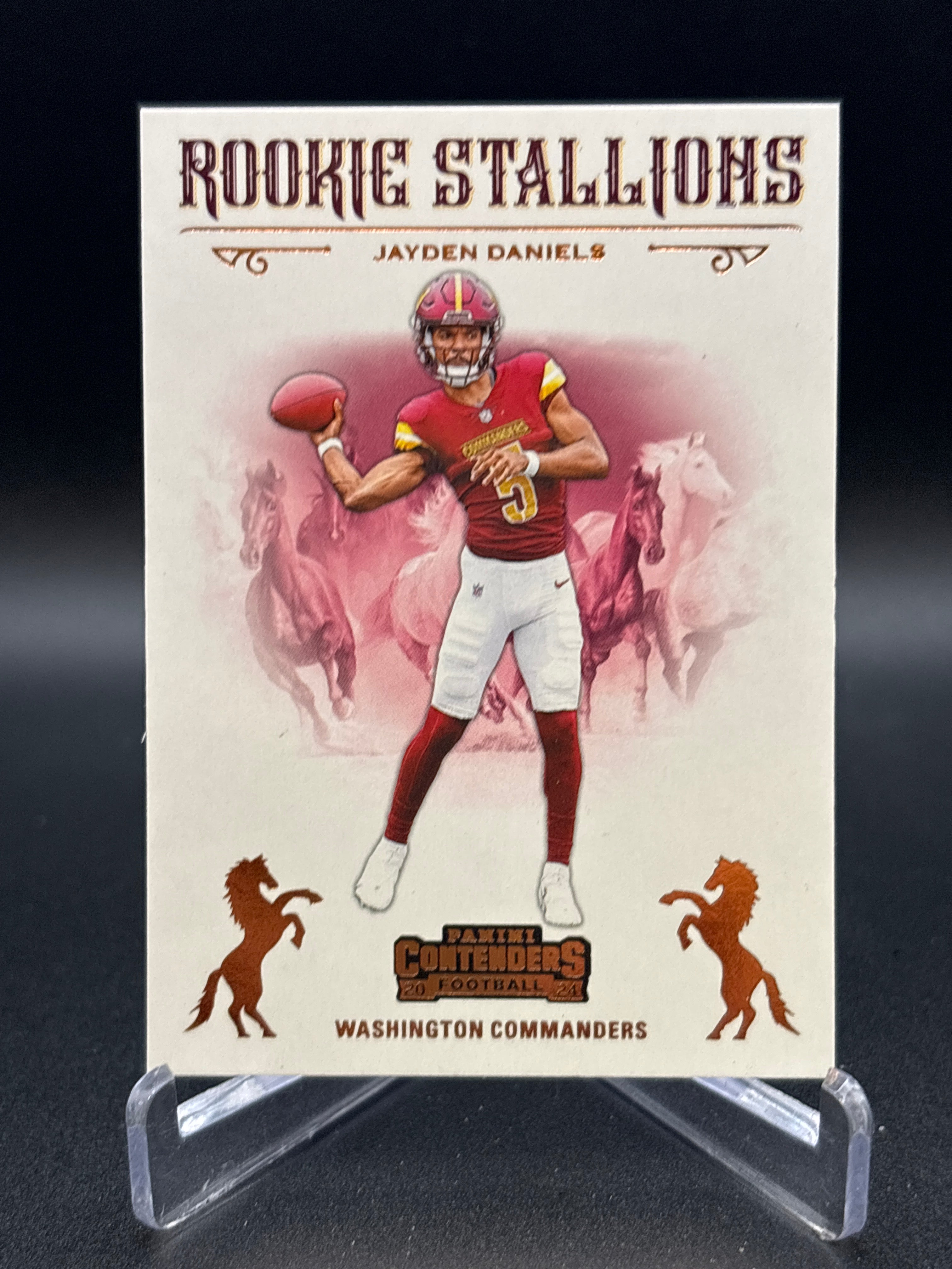 ‘24 Contenders Jayden Daniels Rookie Stallions #3 Commanders 🔥RARE RED🔥