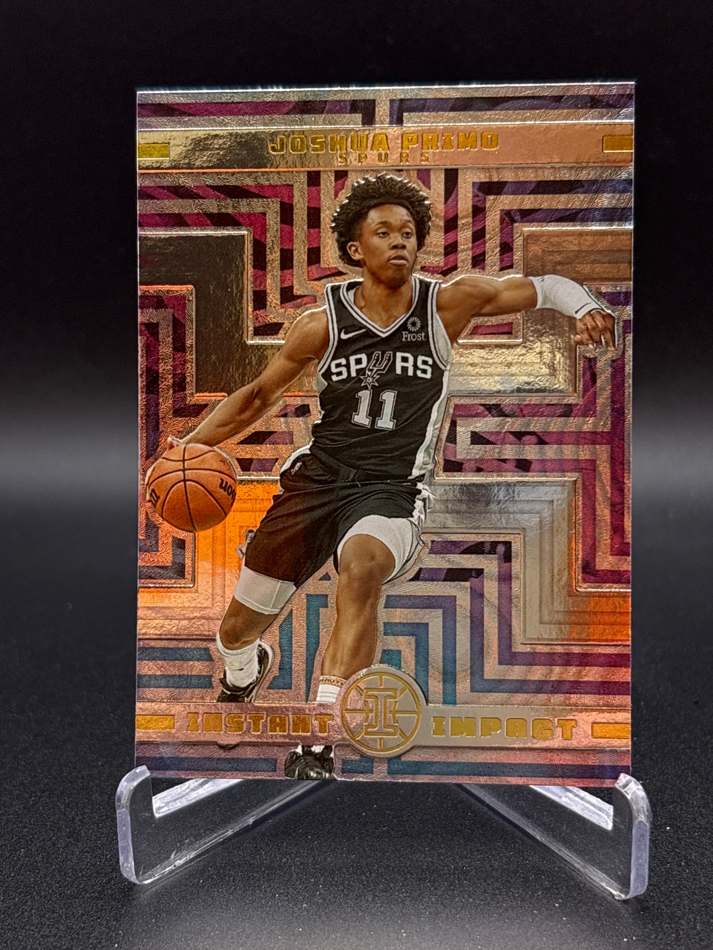 JOSHUA PRIMO RC 2021-22 Panini Illusions - Instant Impact #13 Spurs