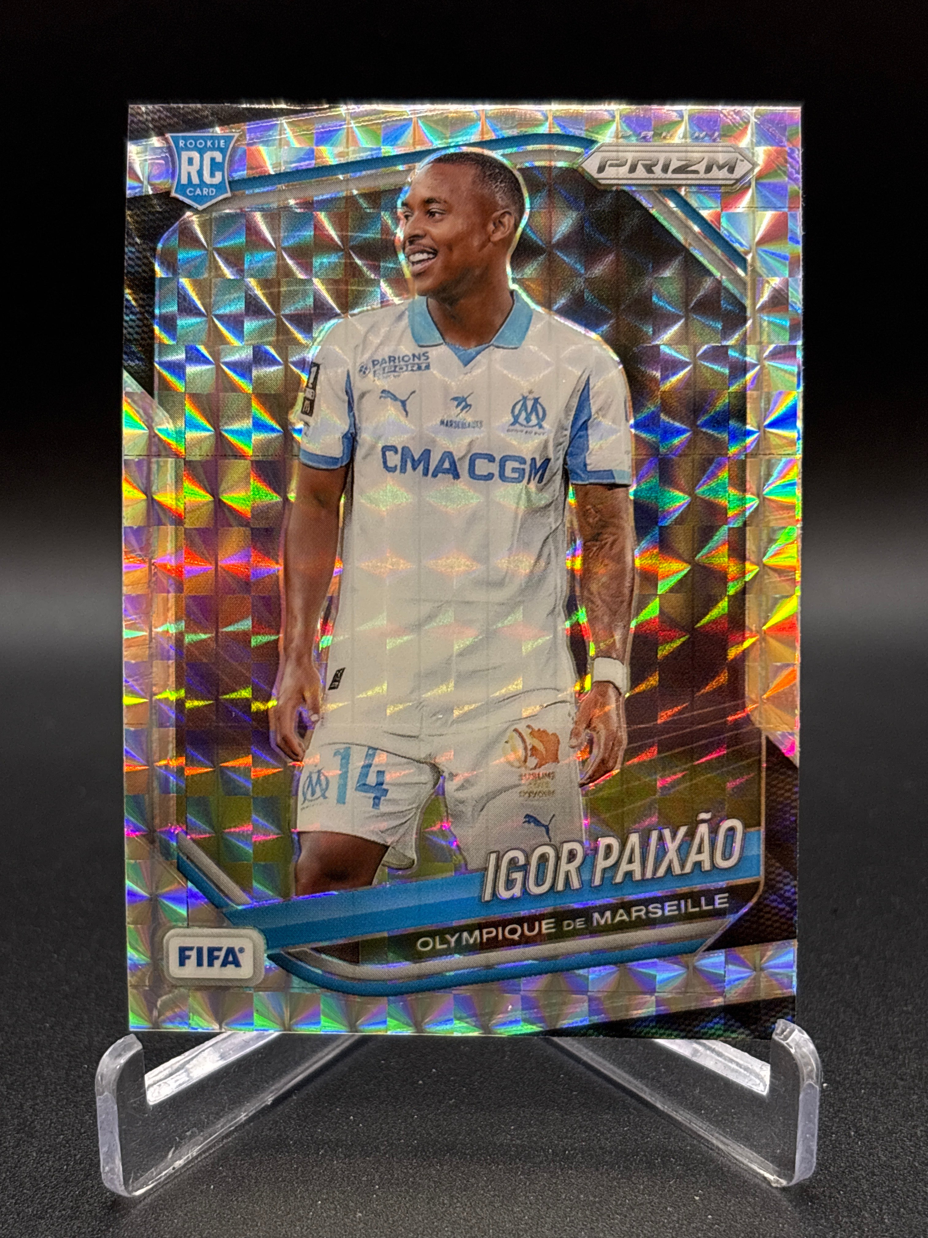 2025-26 FIFA Panini Prizm #146 Igor Paixao Mosaic Marseille Rookie