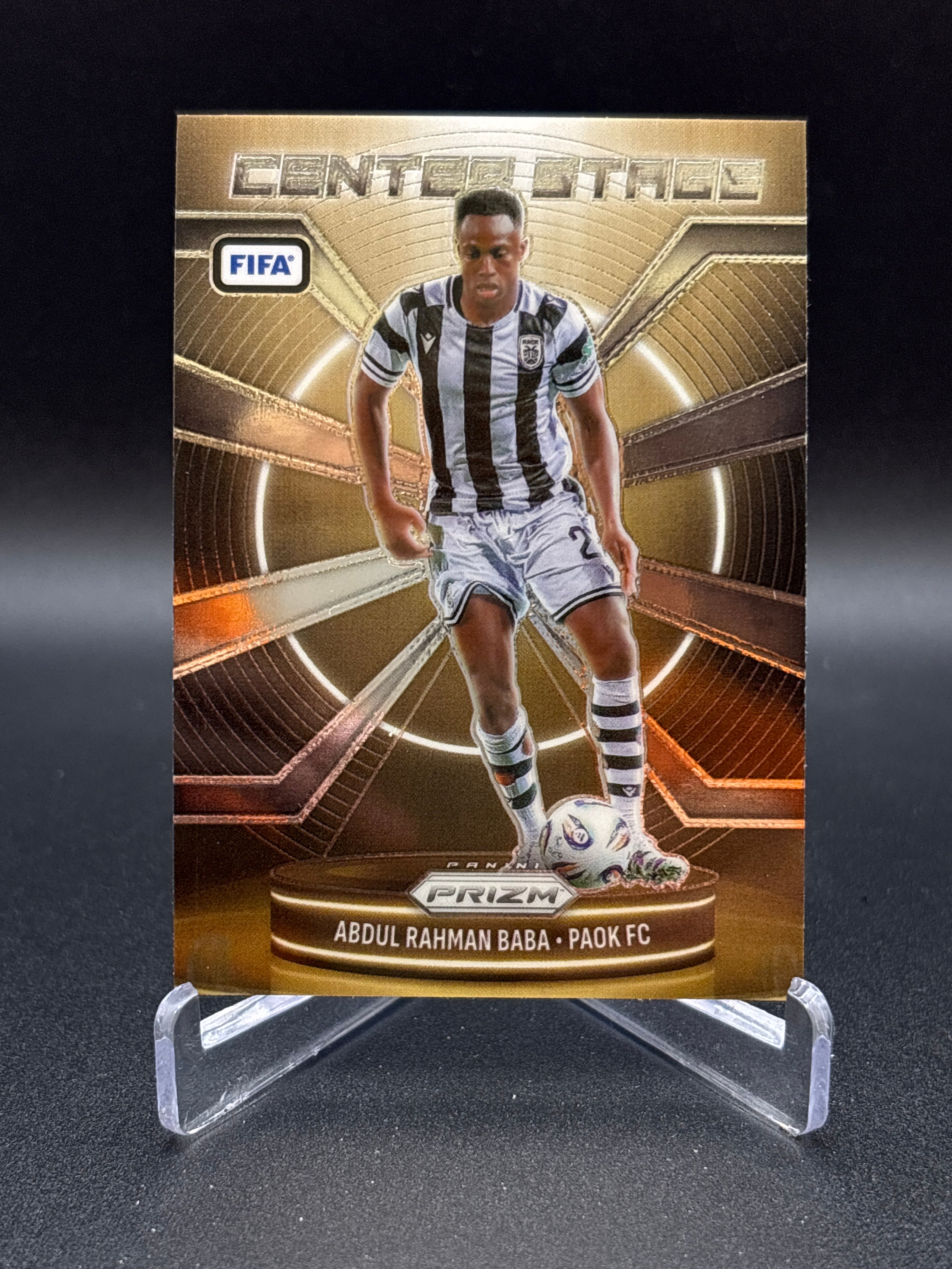 2025-26 Panini Prizm FIFA #4 Abdul Rahman Baba Center Stage Prizm