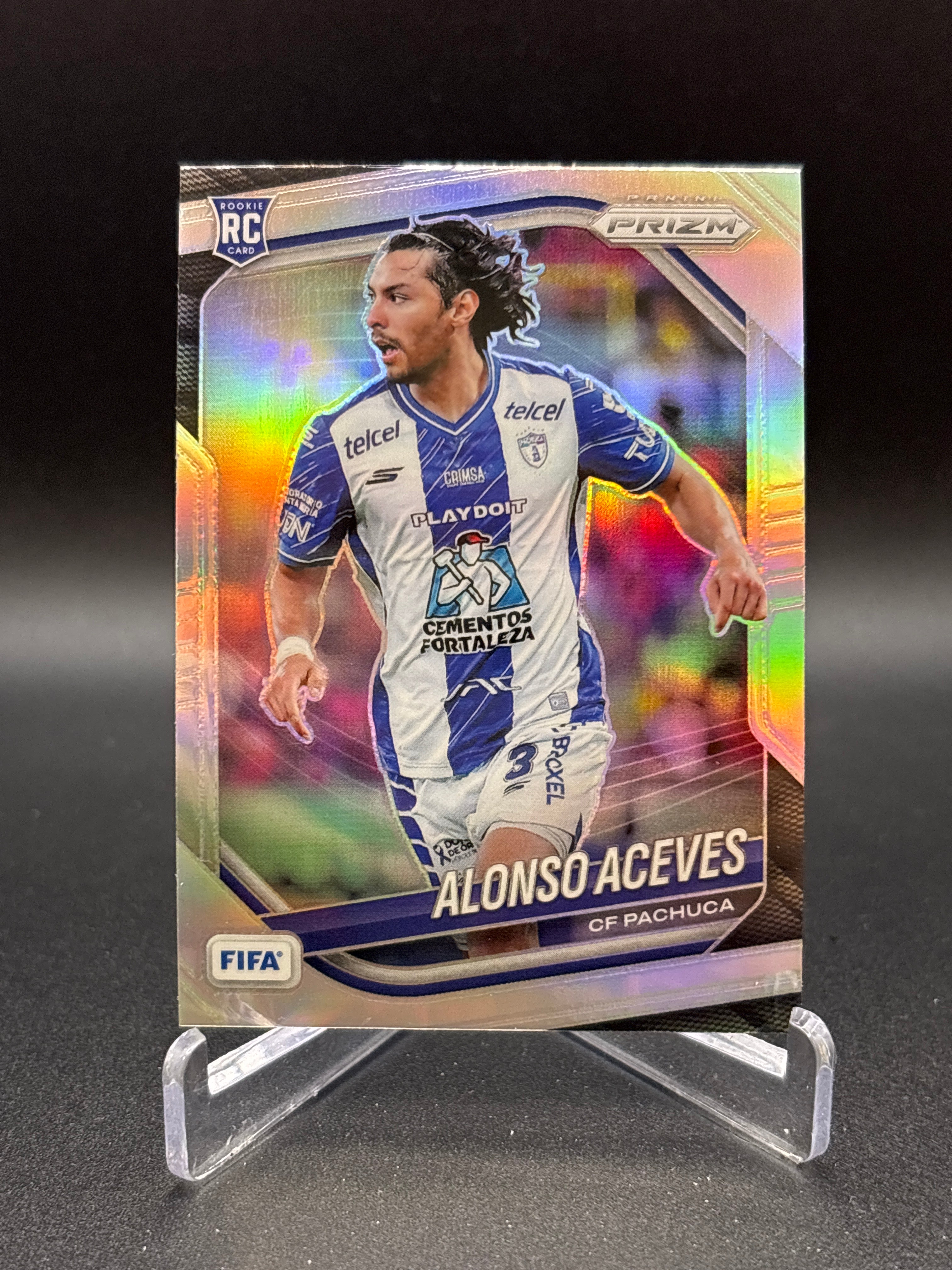 2025-26 Panini Prizm FIFA #150 Alonso Aceves RC Silver Prizm
