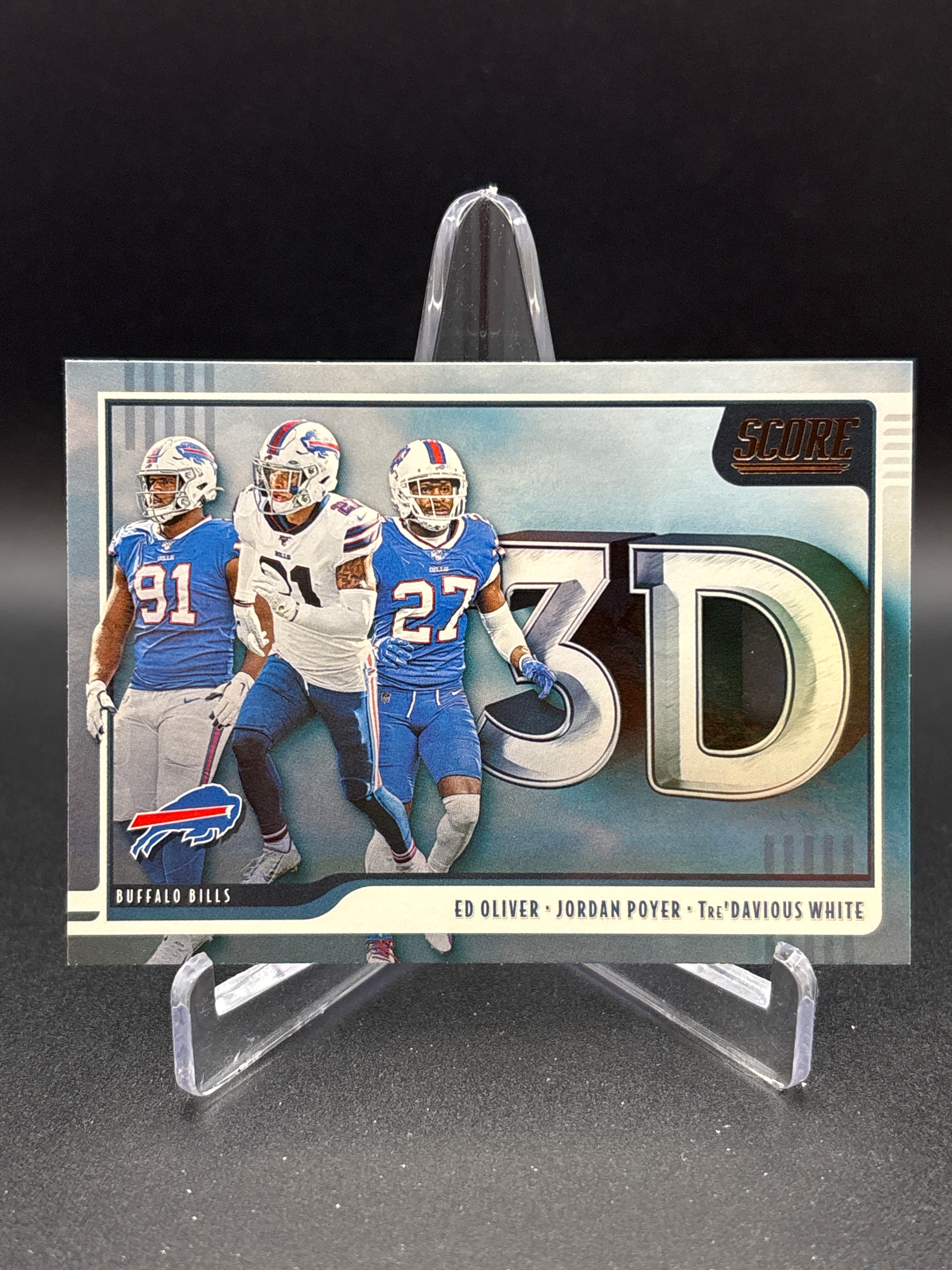 Ed Oliver Jordan Poyer Tre’Davious White 2020 Score 3D Bills