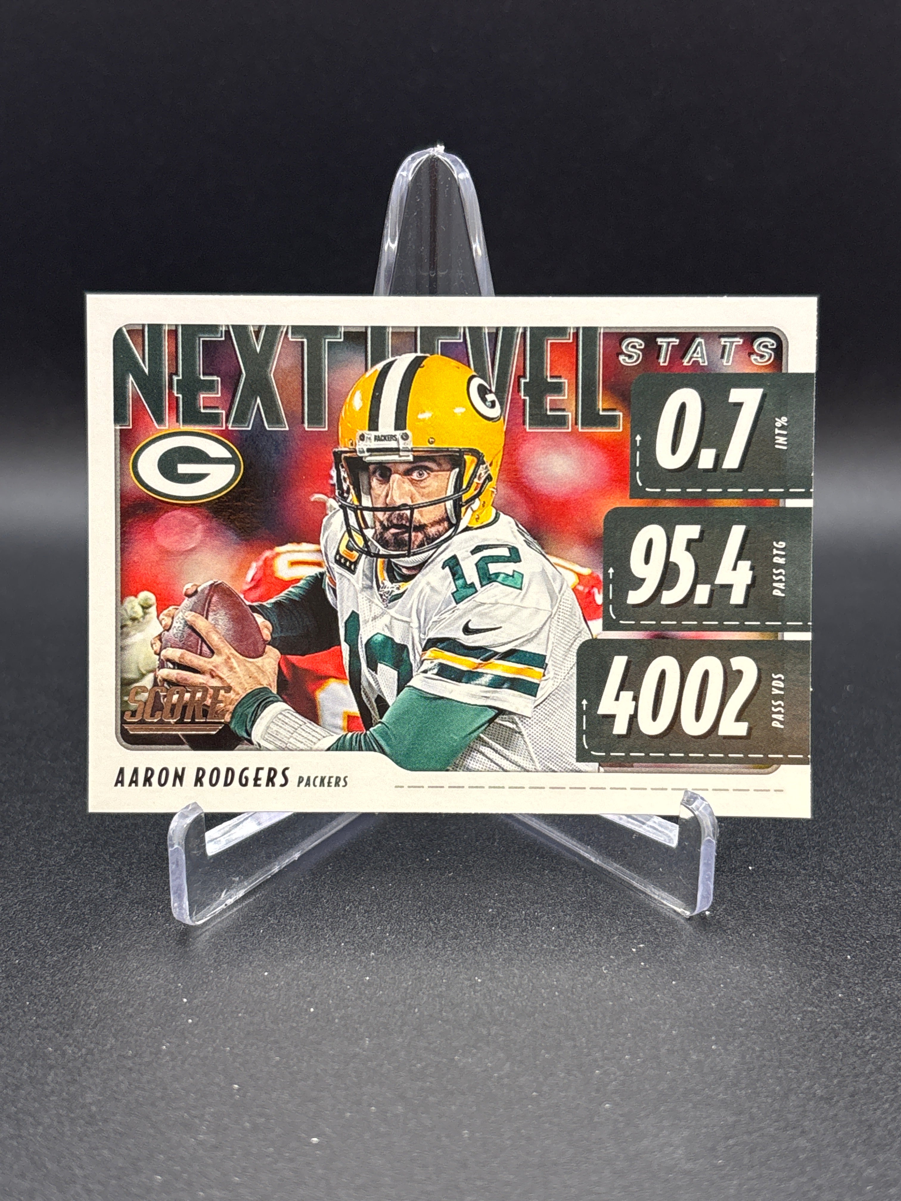 2020 Score Football Aaron Rodgers Next Level Card