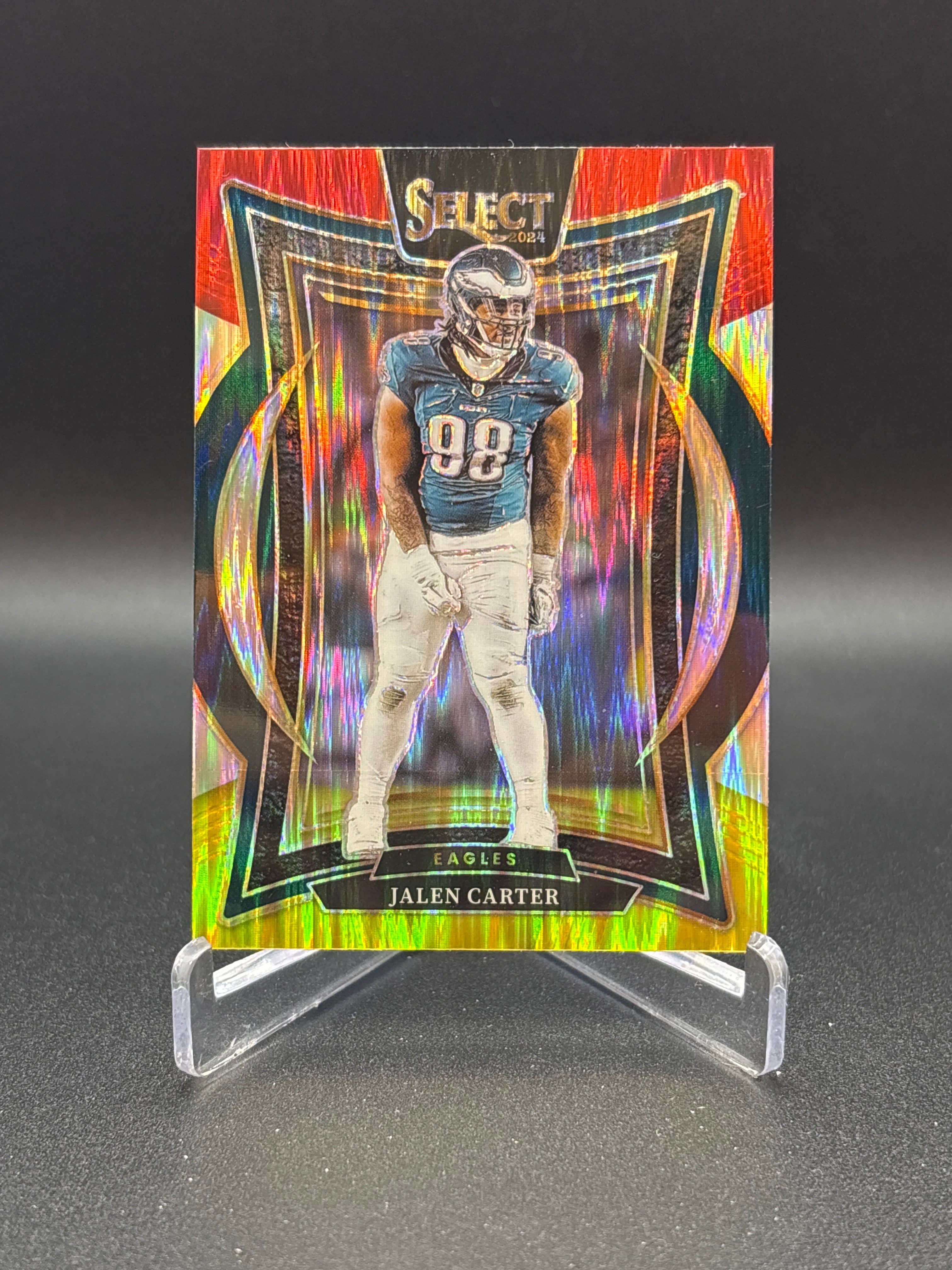 2024 Panini Select Concourse - Jalen Carter - Red & Black Shock Prizm
